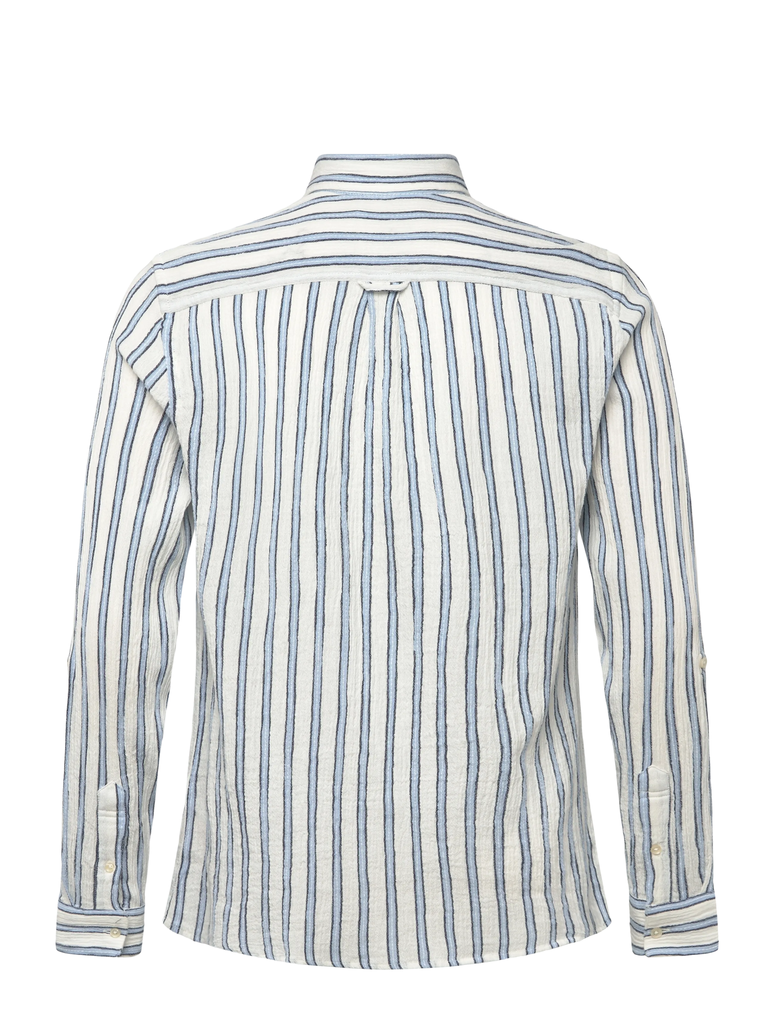 Scotch & Soda - Striped Crinkle Structure Regularfit Shirt - triibulised särgid - windsurfer stripe - 1