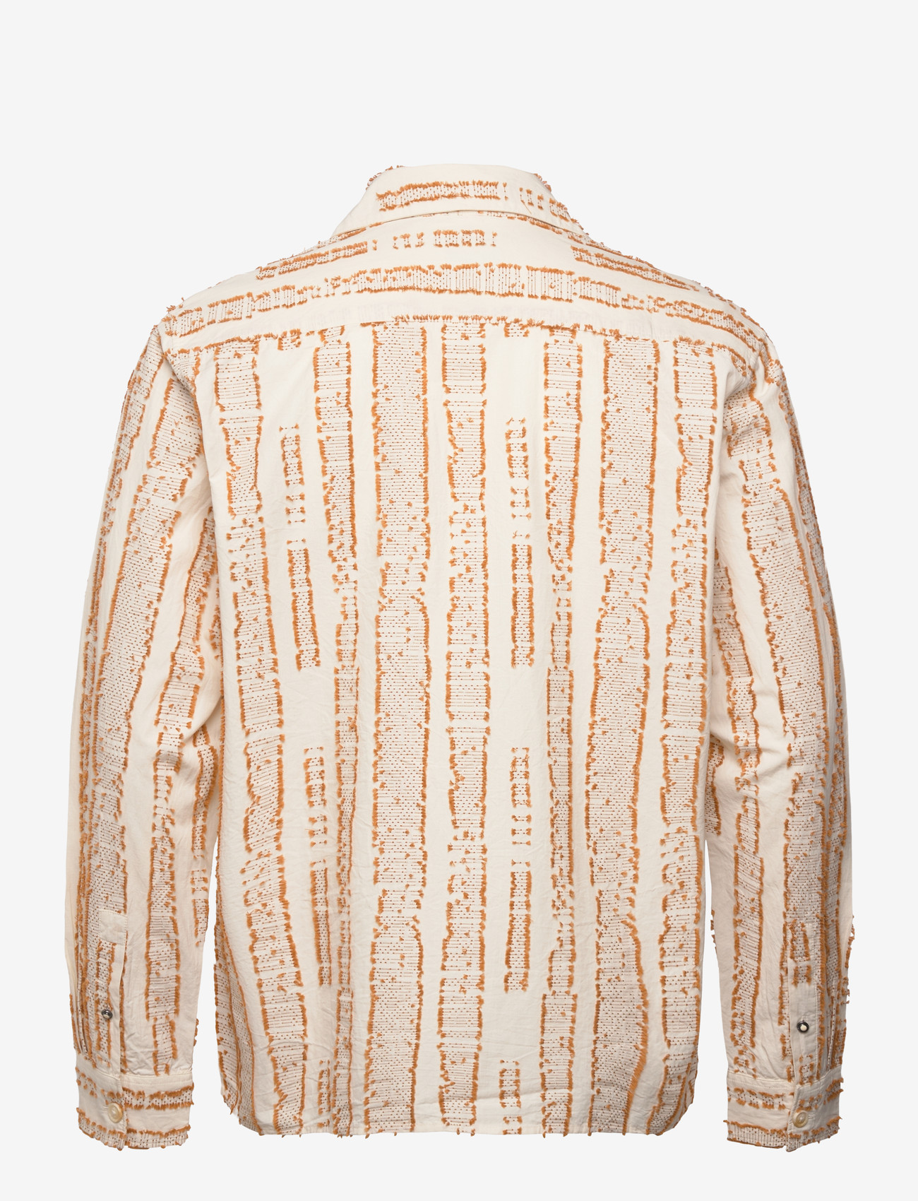 Scotch & Soda - Jacquard Structure Boxyfit Shirt - mønstrede skjorter - eggnog - 1