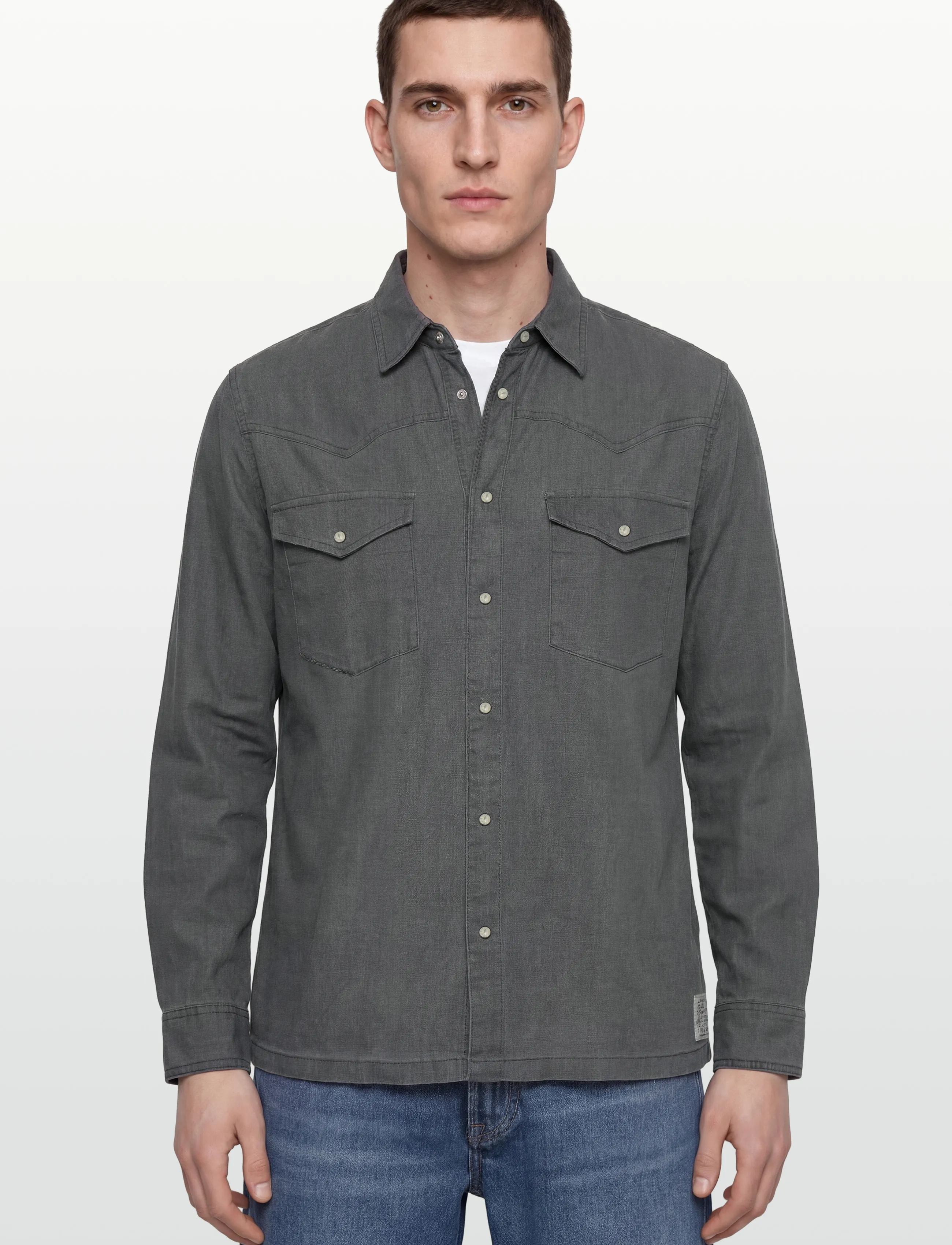 Scotch & Soda - Denim Relaxedfit Washed Shirt - chemises en jean - meteorite - 3