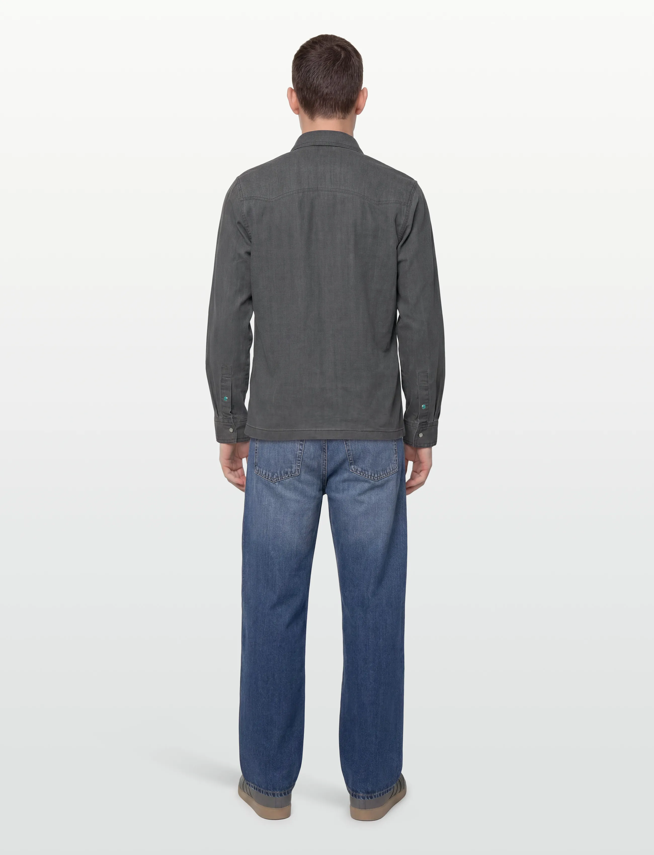 Scotch & Soda - Denim Relaxedfit Washed Shirt - chemises en jean - meteorite - 4