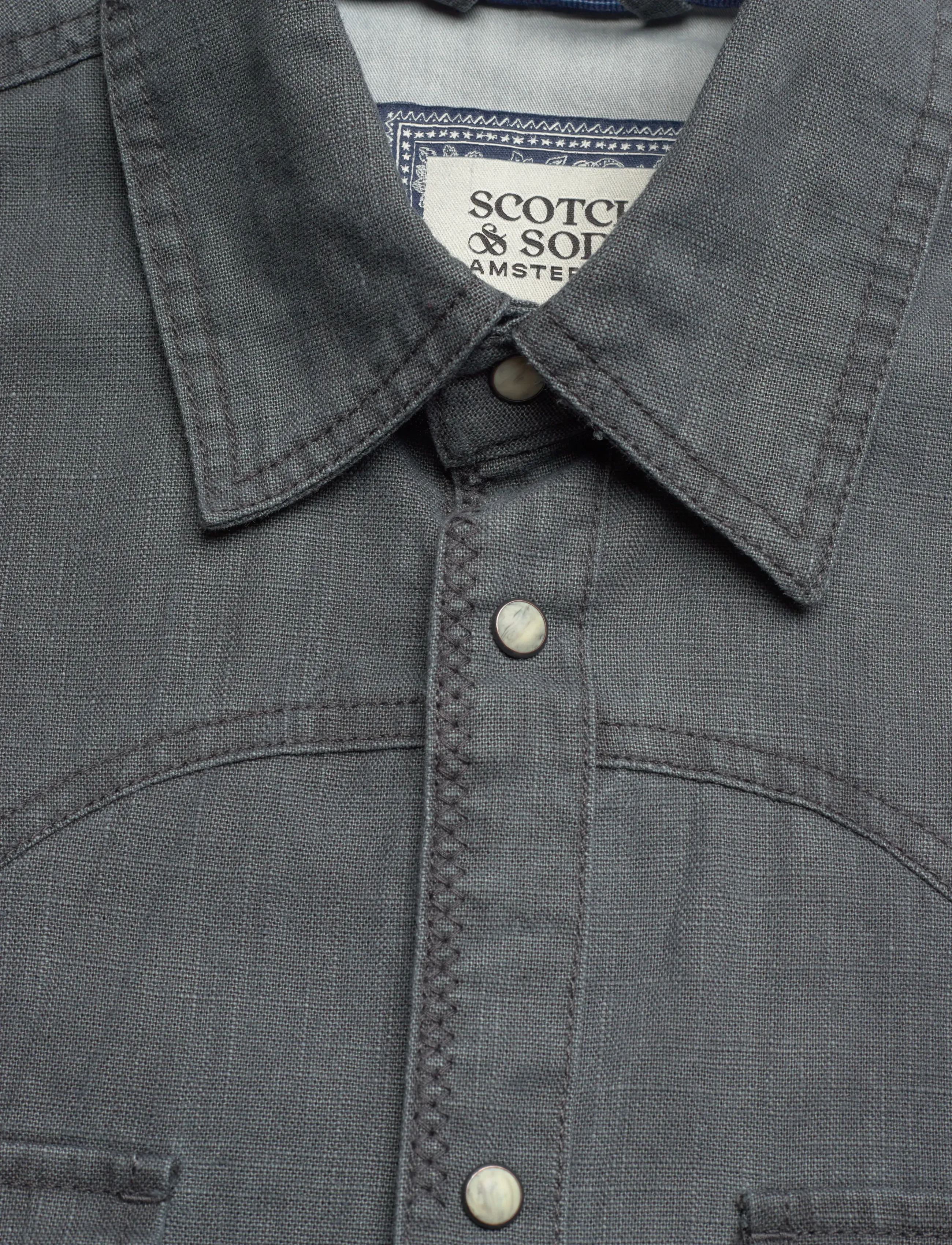 Scotch & Soda - Denim Relaxedfit Washed Shirt - chemises en jean - meteorite - 5