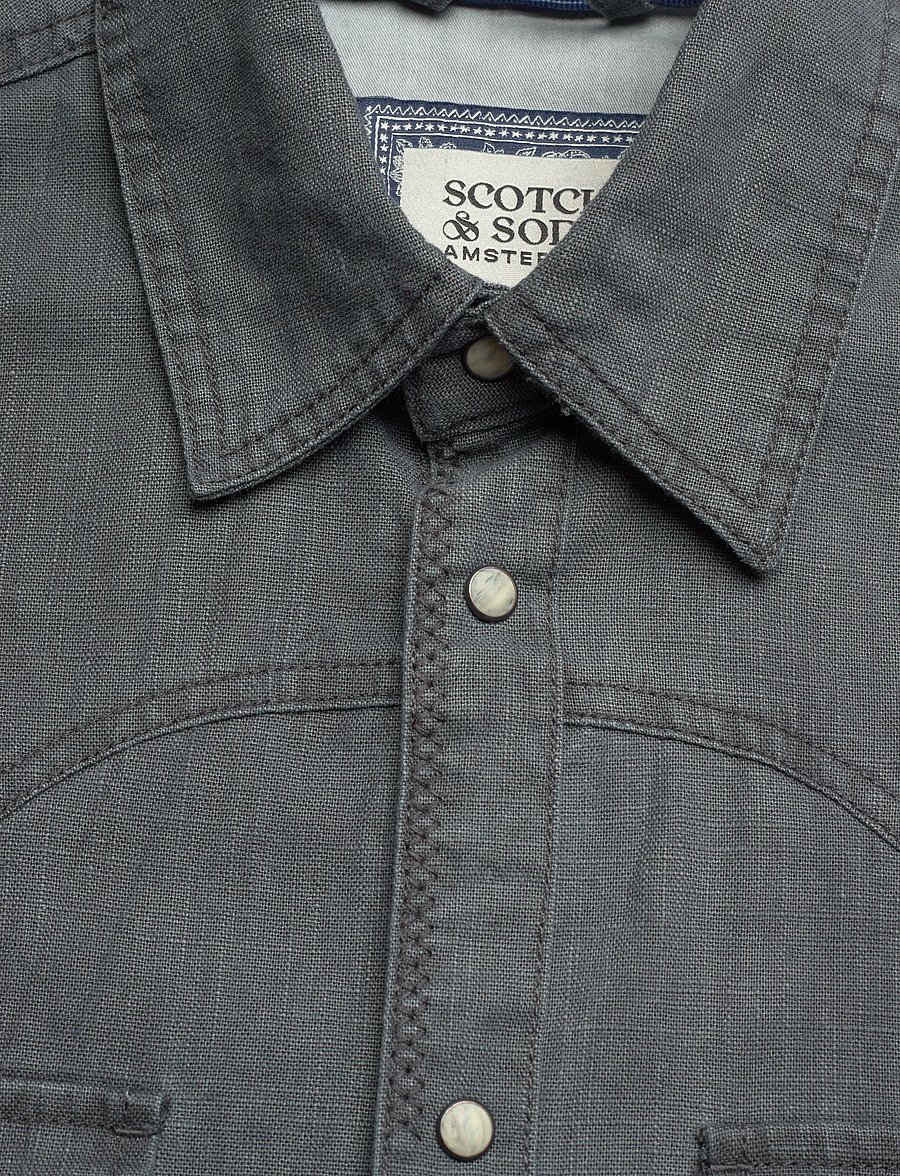 Scotch & Soda - Denim Relaxedfit Washed Shirt - teksasärgid - meteorite - 5