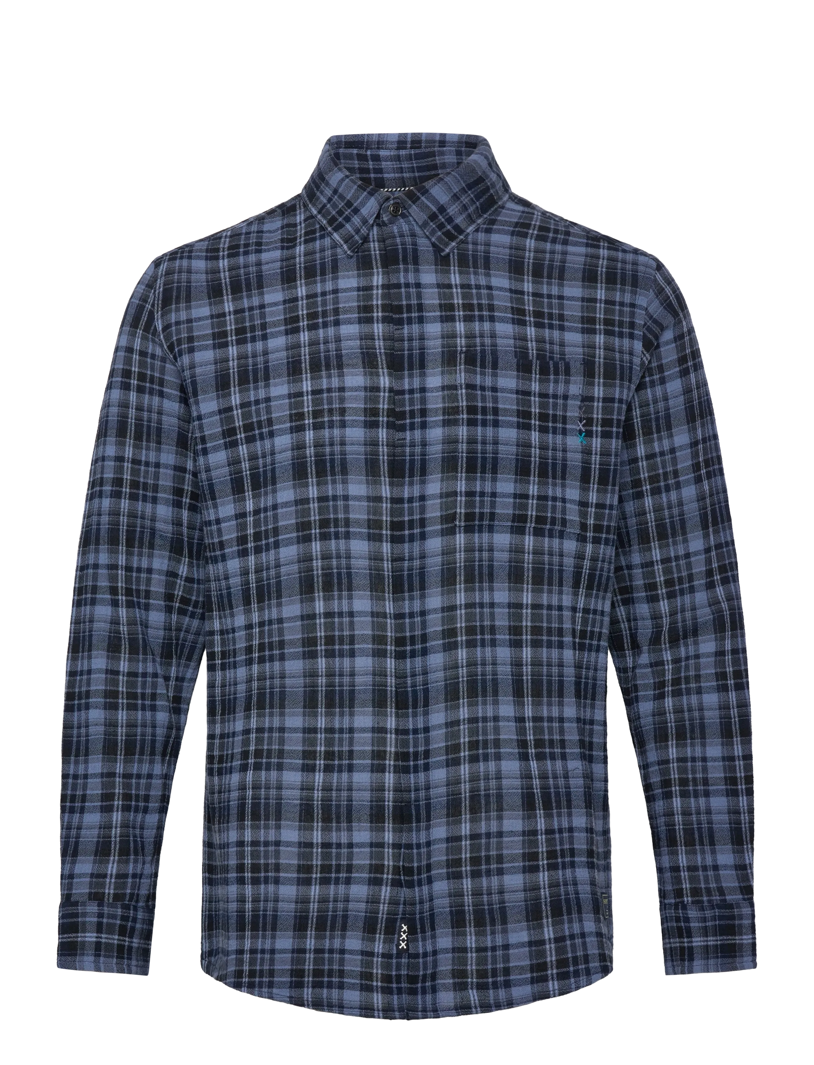 Scotch & Soda Lightweight Flannel Check Relaxedfit Shirt - Ternede skjorter - PAGEANT BLUE CHECK / blue