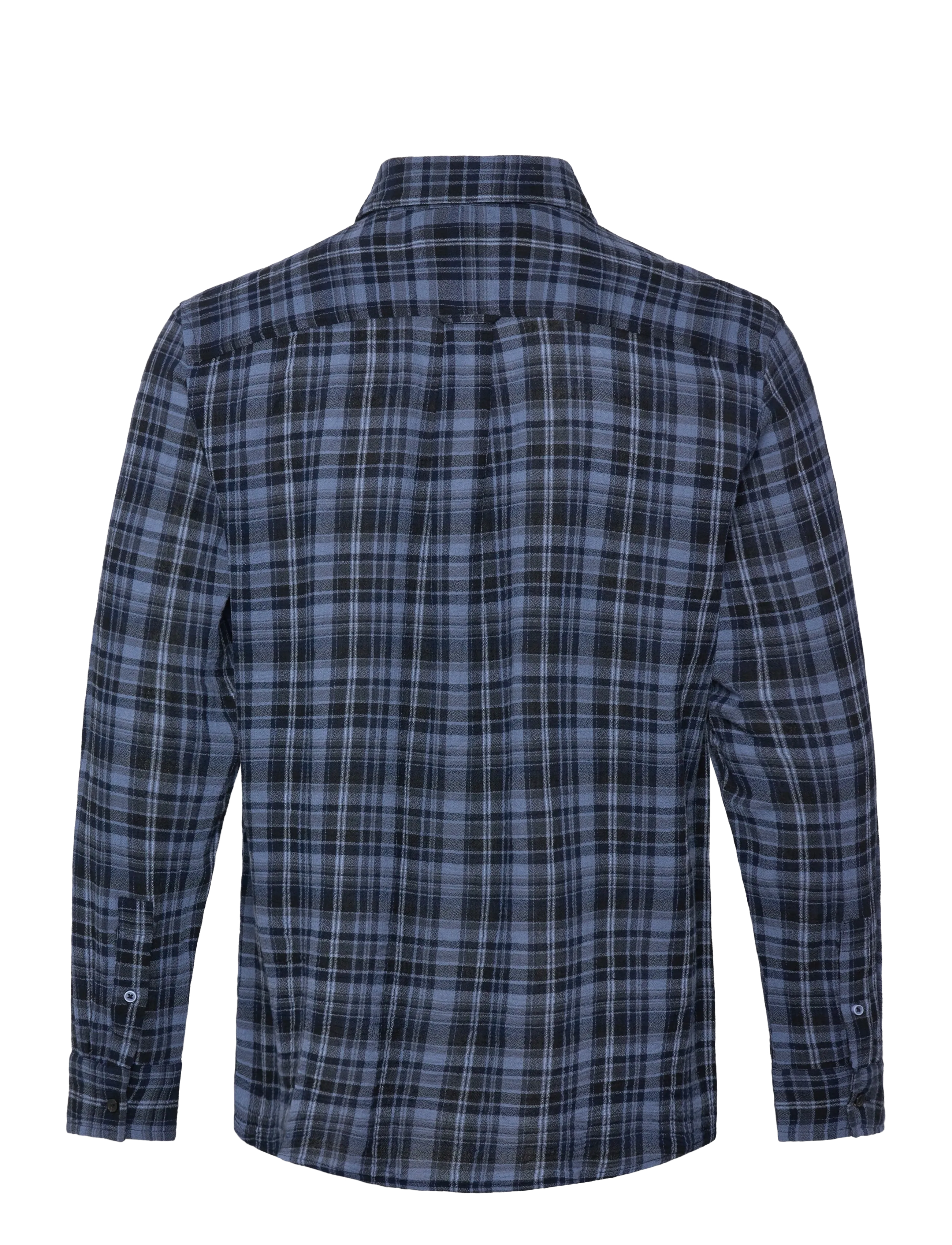 Scotch & Soda - Lightweight Flannel Check Relaxedfit Shirt - ternede skjorter - pageant blue check - 2