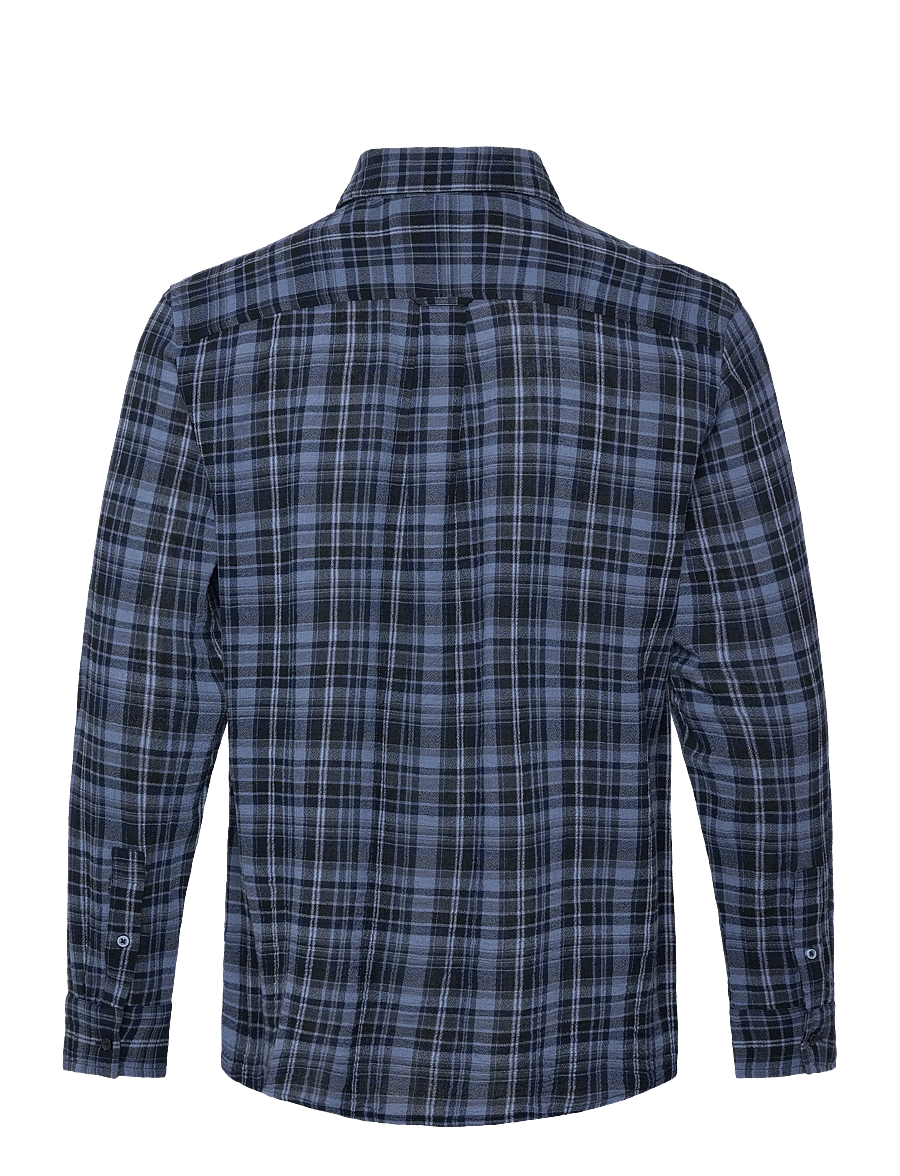 Scotch & Soda - Lightweight Flannel Check Relaxedfit Shirt - ternede skjorter - pageant blue check - 2