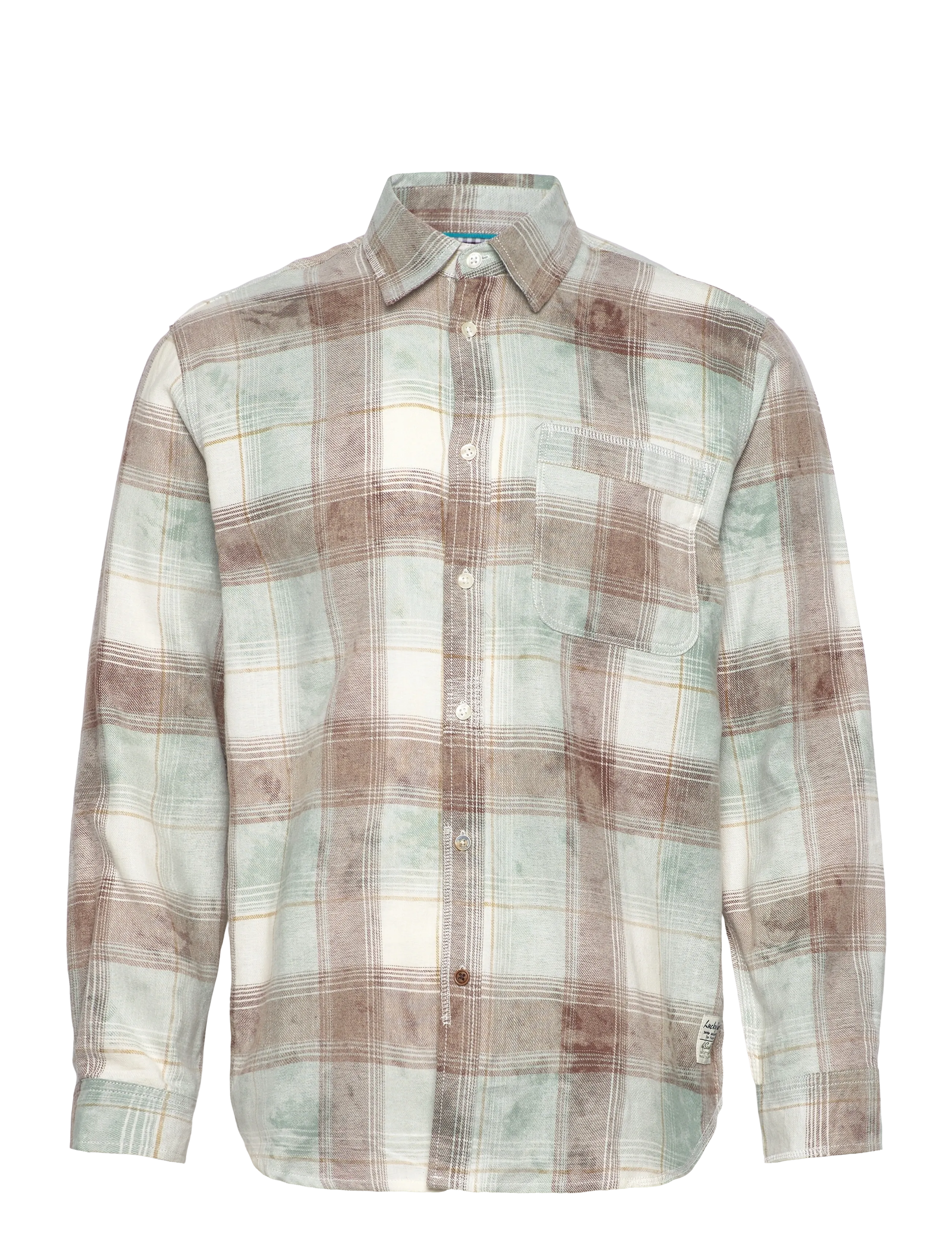 Scotch & Soda Washed Check Relaxedfit Shirt - Tøj - TAHITIAN TEAL CHECK / multi