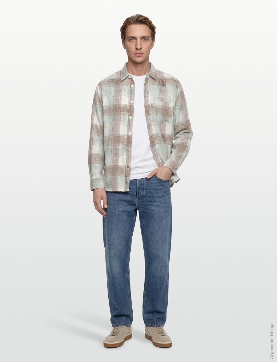 Scotch & Soda - Washed Check Relaxedfit Shirt - flannel-skjorter - tahitian teal check - 0