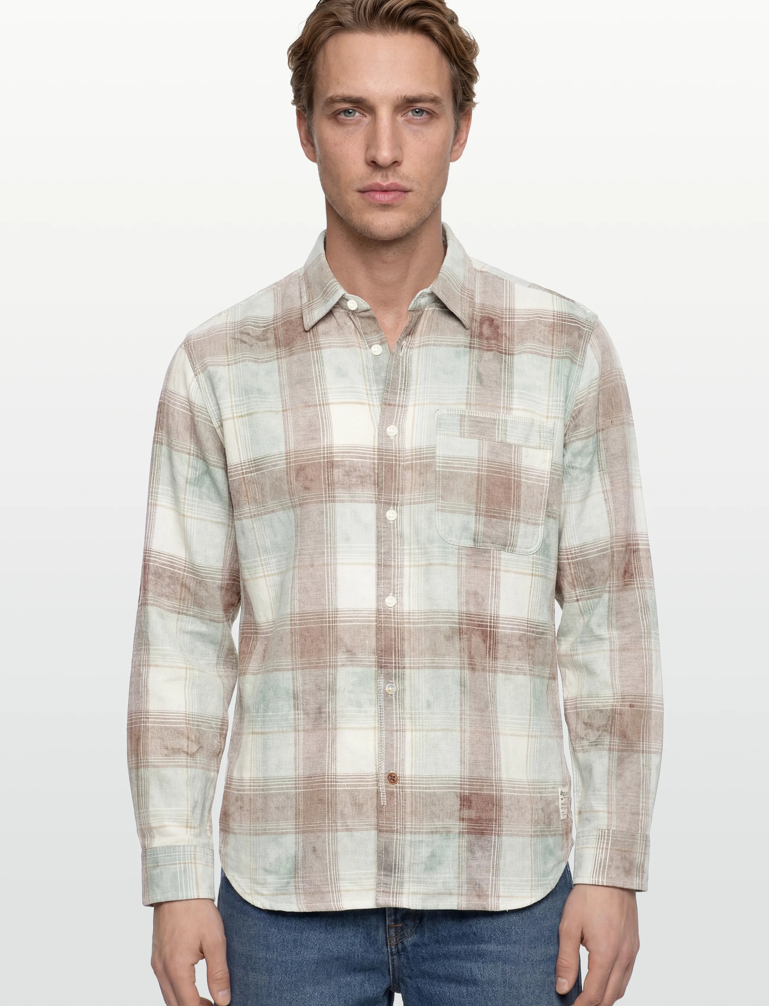 Scotch & Soda - Washed Check Relaxedfit Shirt - flannel-skjorter - tahitian teal check - 3