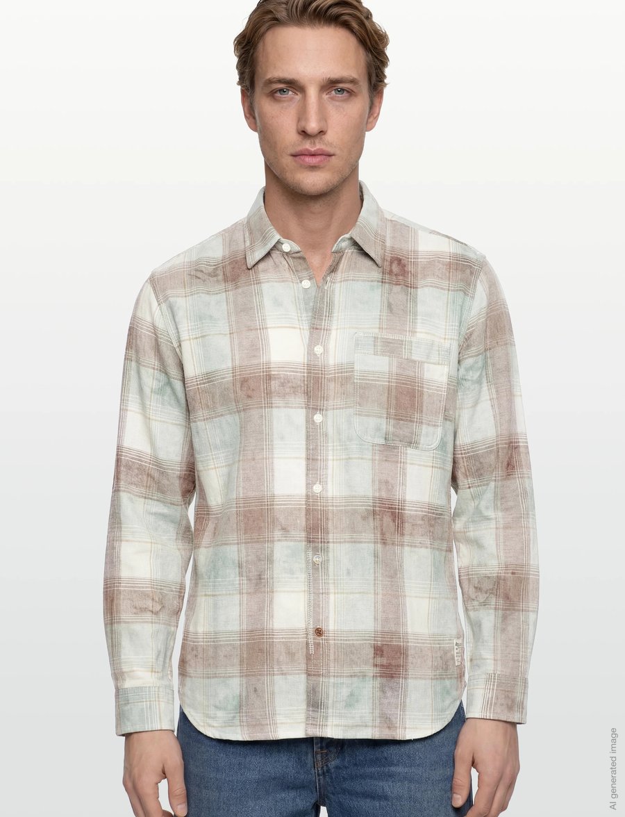 Scotch & Soda - Washed Check Relaxedfit Shirt - flannel-skjorter - tahitian teal check - 3