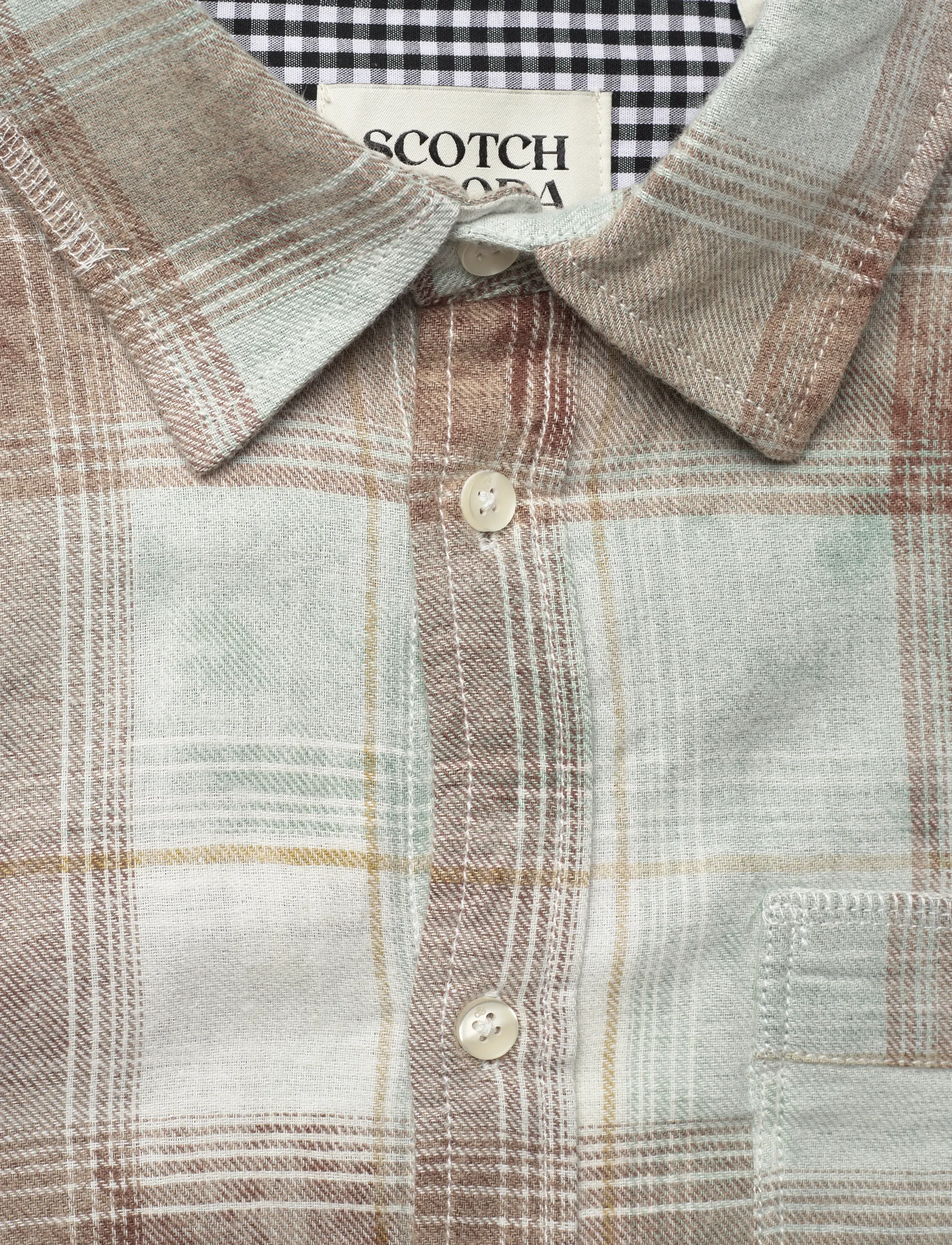 Scotch & Soda - Washed Check Relaxedfit Shirt - flannel-skjorter - tahitian teal check - 5