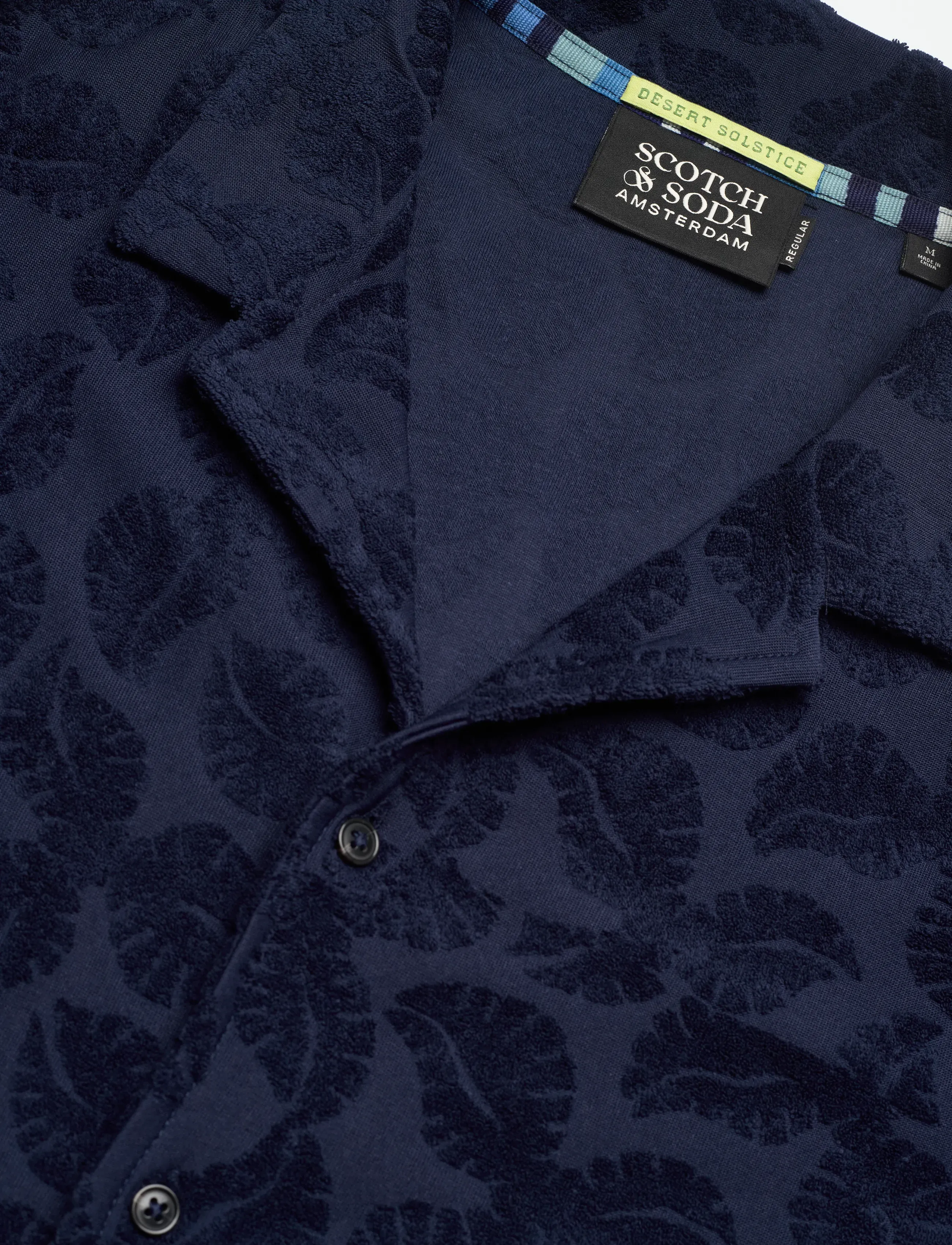Scotch & Soda - Terry Jacquard Regularfit Shortsleeved Shirt - gemusterte hemden - pageant blue - 2