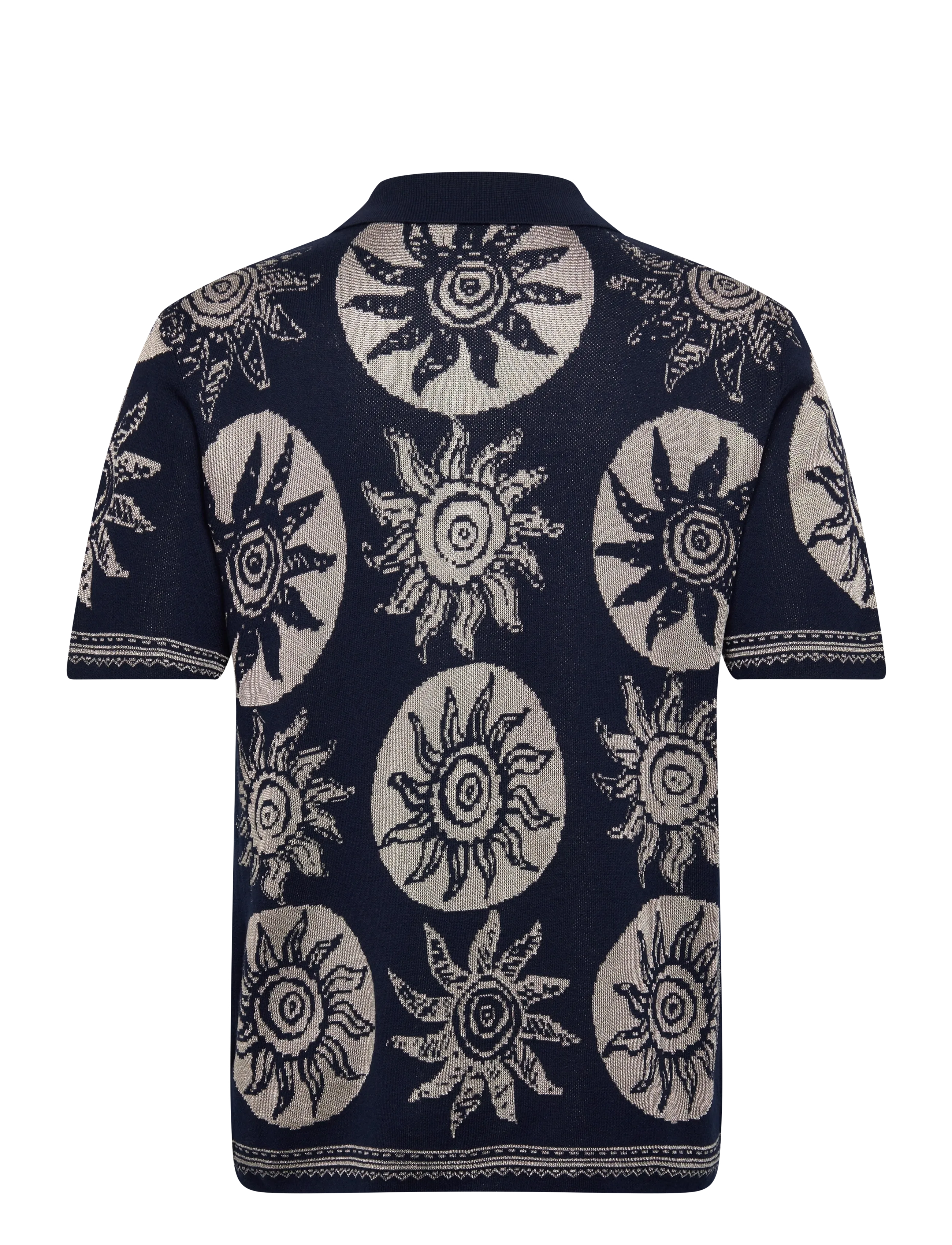 Scotch & Soda - Knitted Jaquard Short Sleeve Shirt - kortærmede poloer - suns dress blues - 2