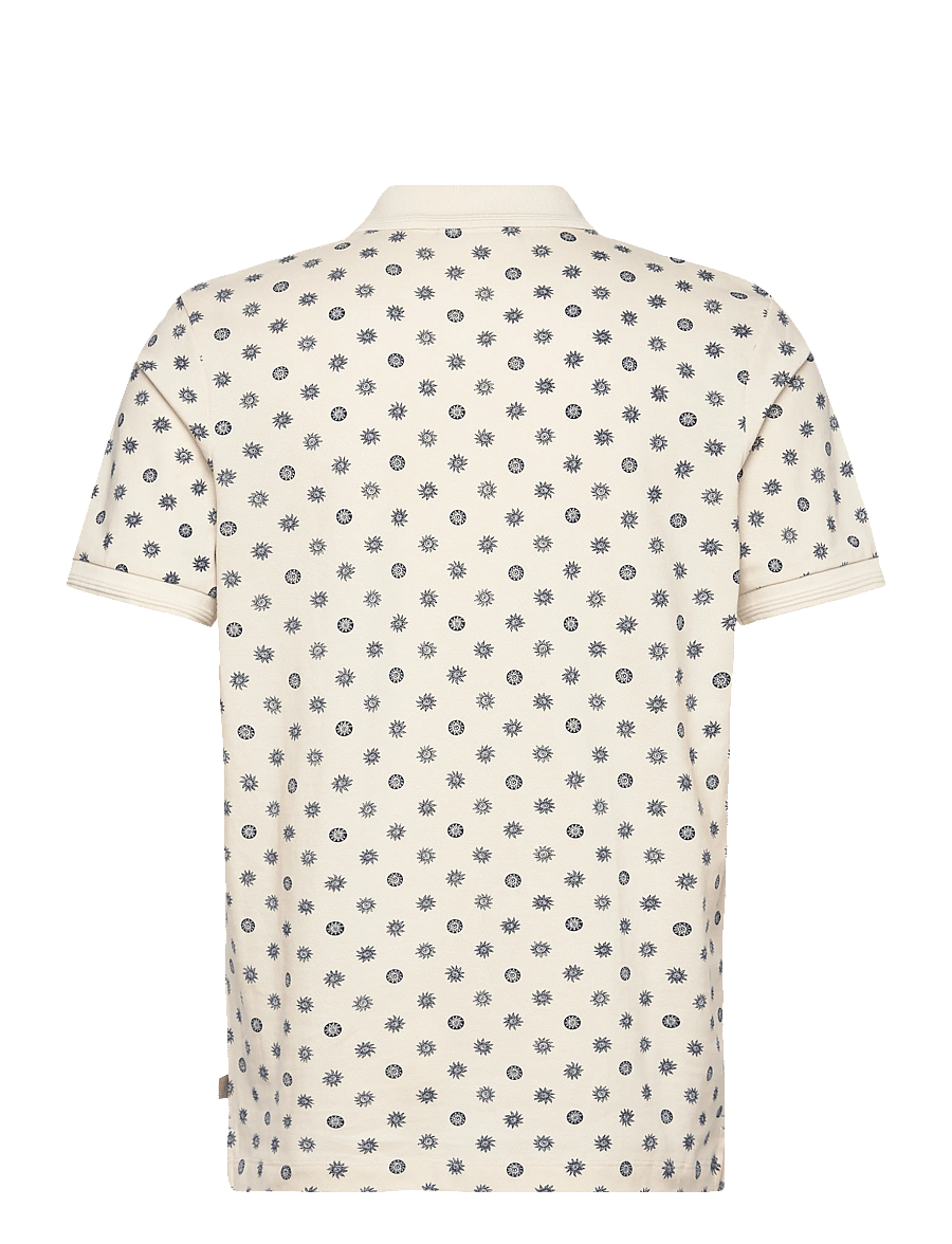 Scotch & Soda - Microprinted Regularfit Polo - krótki rękaw - foulard eggnog - 2