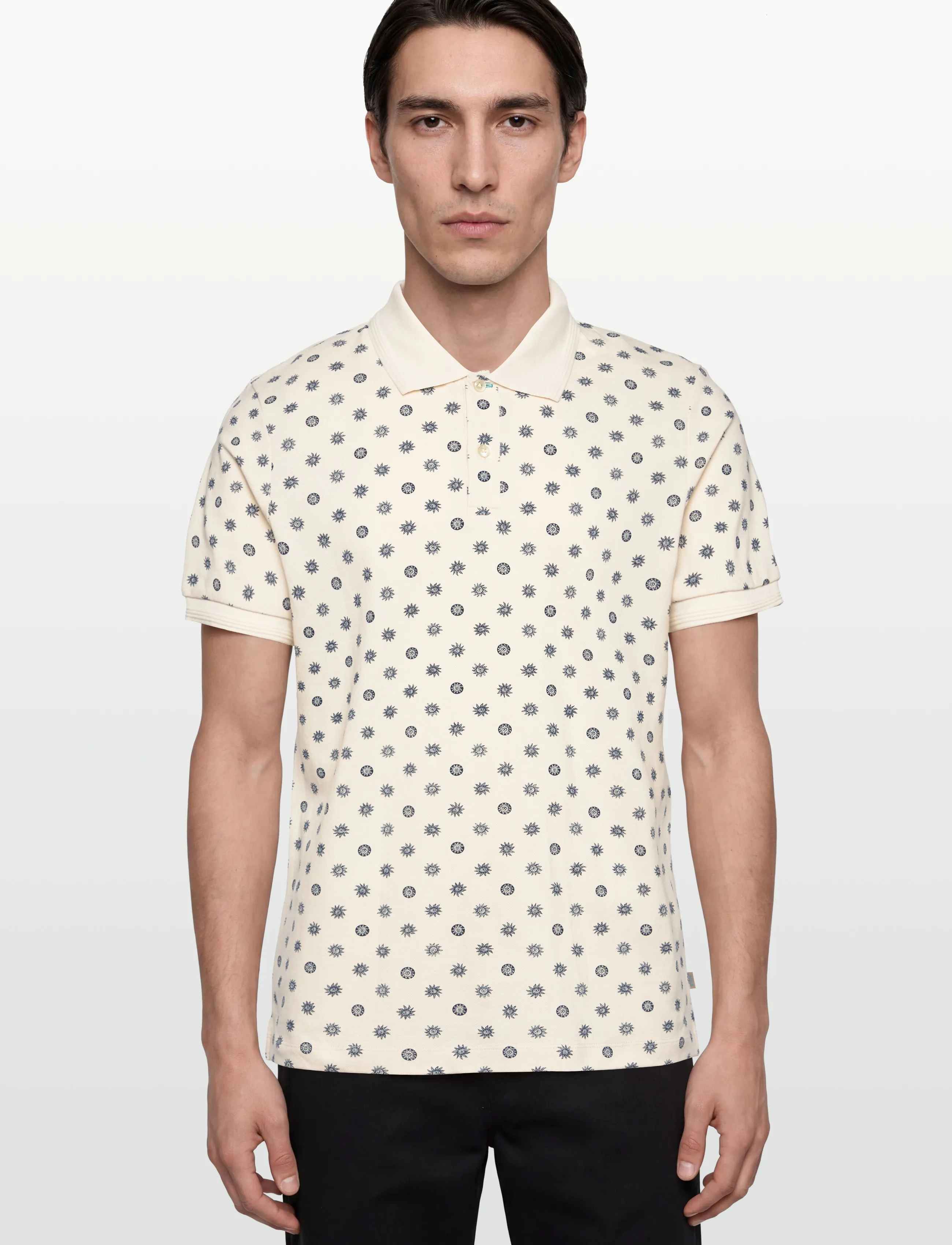 Scotch & Soda - Microprinted Regularfit Polo - polo marškinėliai trumpomis rankovėmis - foulard eggnog - 3