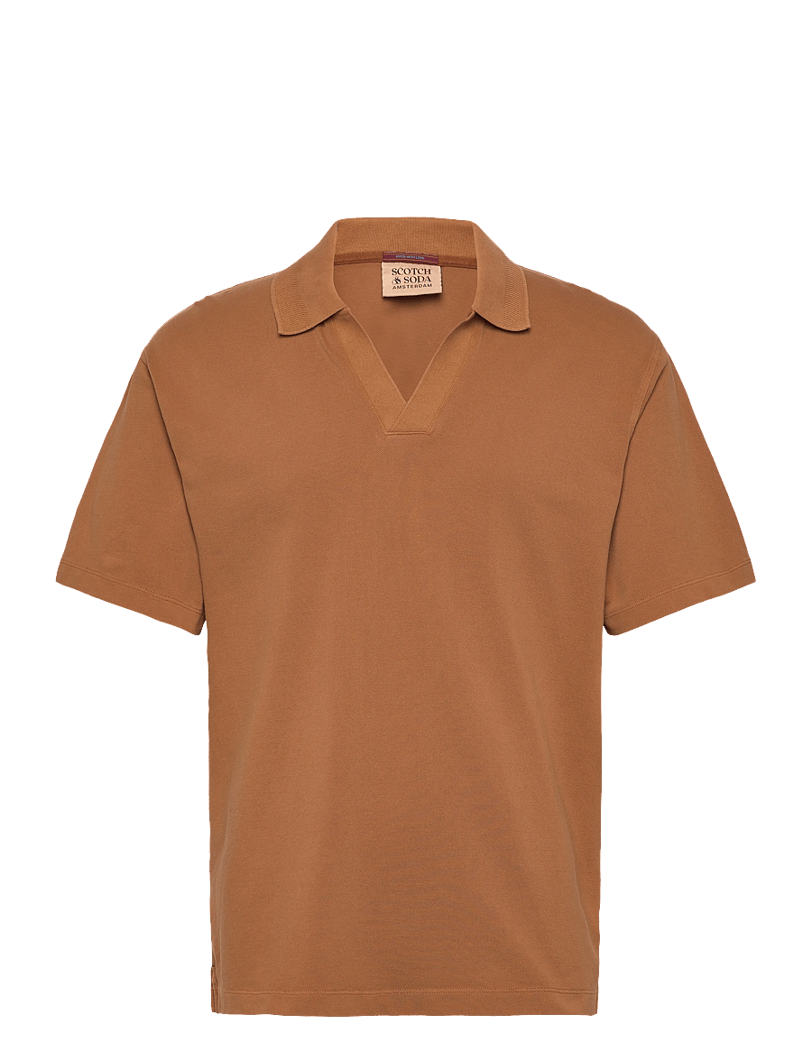 Scotch & Soda - 3 Crosses Pique Relaxedfit Garmentdyed Polo - kortærmede poloer - cathay spice - 1