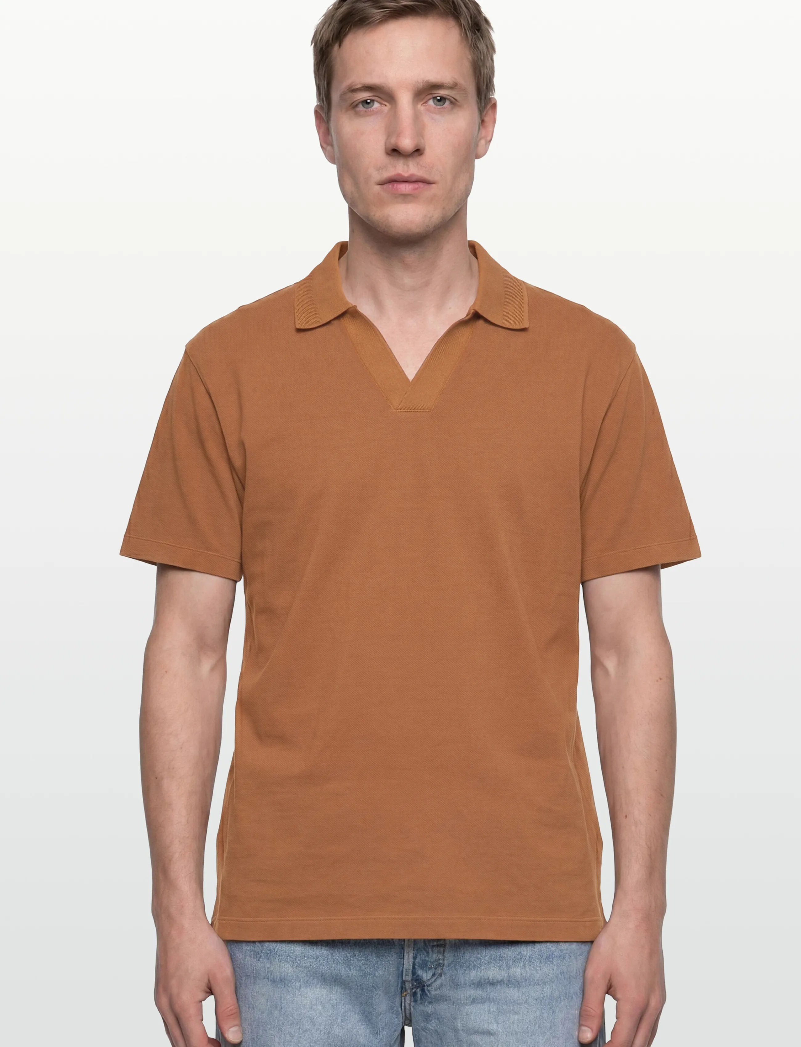 Scotch & Soda - 3 Crosses Pique Relaxedfit Garmentdyed Polo - kortærmede poloer - cathay spice - 3