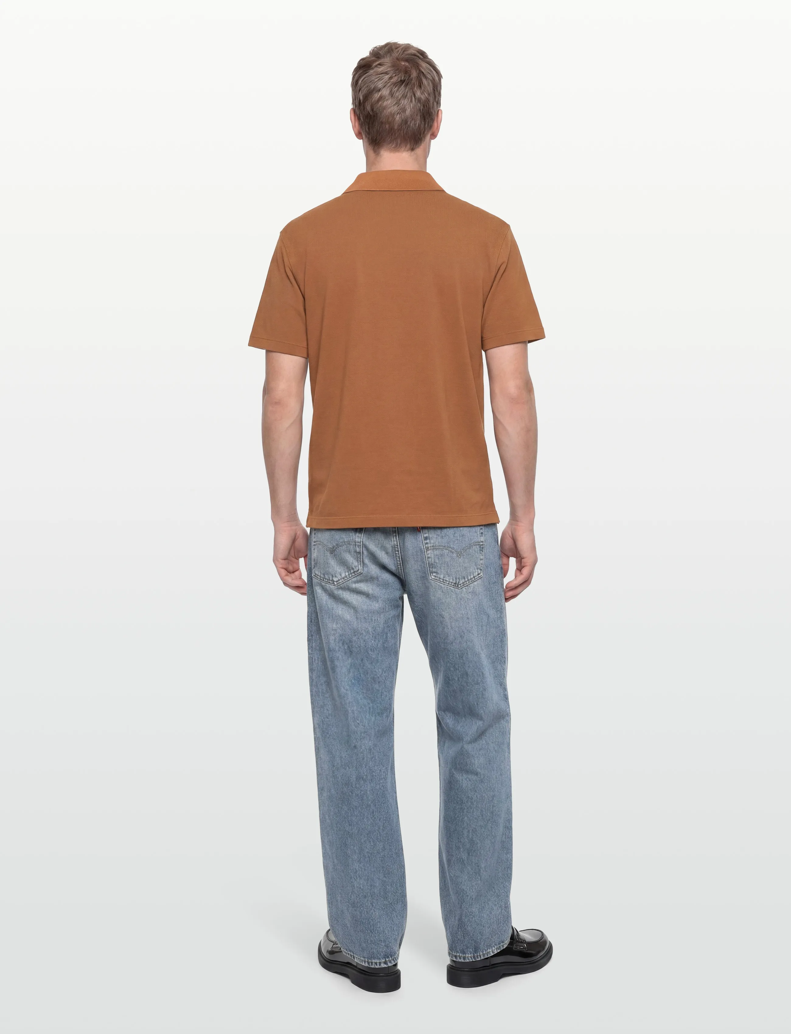 Scotch & Soda - 3 Crosses Pique Relaxedfit Garmentdyed Polo - kortærmede poloer - cathay spice - 4