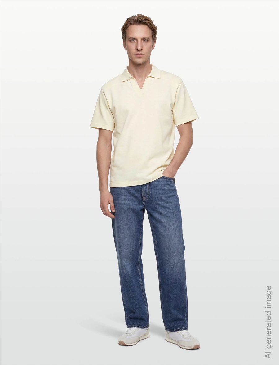 Scotch & Soda - 3 Crosses Pique Relaxedfit Garmentdyed Polo - kortærmede poloer - eggnog - 0