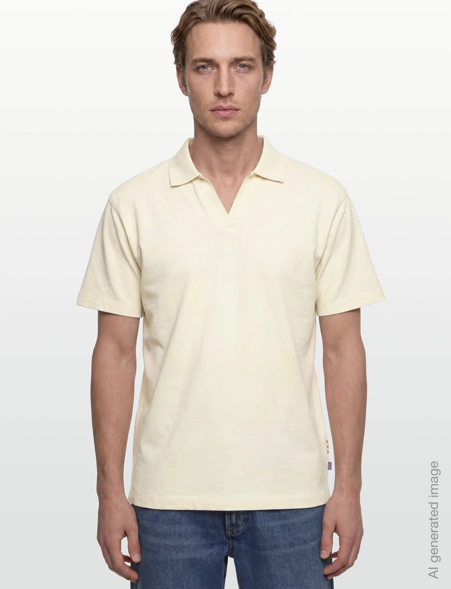 Scotch & Soda - 3 Crosses Pique Relaxedfit Garmentdyed Polo - kortærmede poloer - eggnog - 3