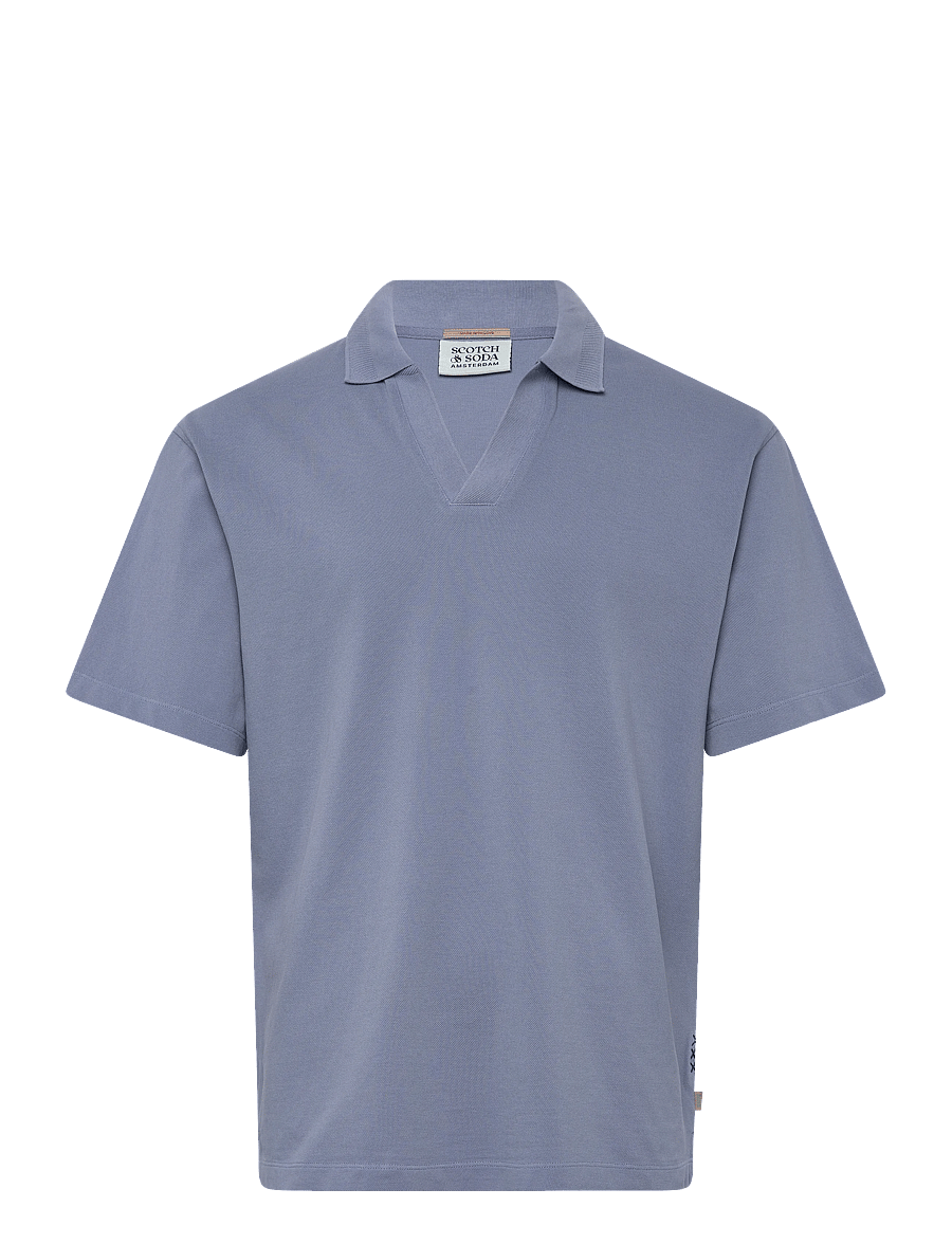 Scotch & Soda - 3 Crosses Pique Relaxedfit Garmentdyed Polo - kortærmede poloer - infinity - 0