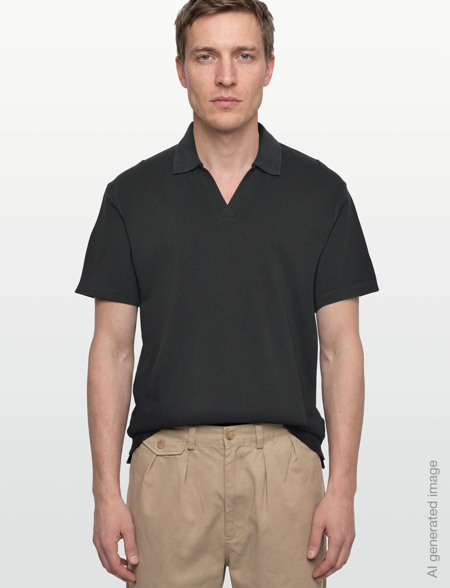 Scotch & Soda - 3 Crosses Pique Relaxedfit Garmentdyed Polo - short-sleeved polos - meteorite - 3
