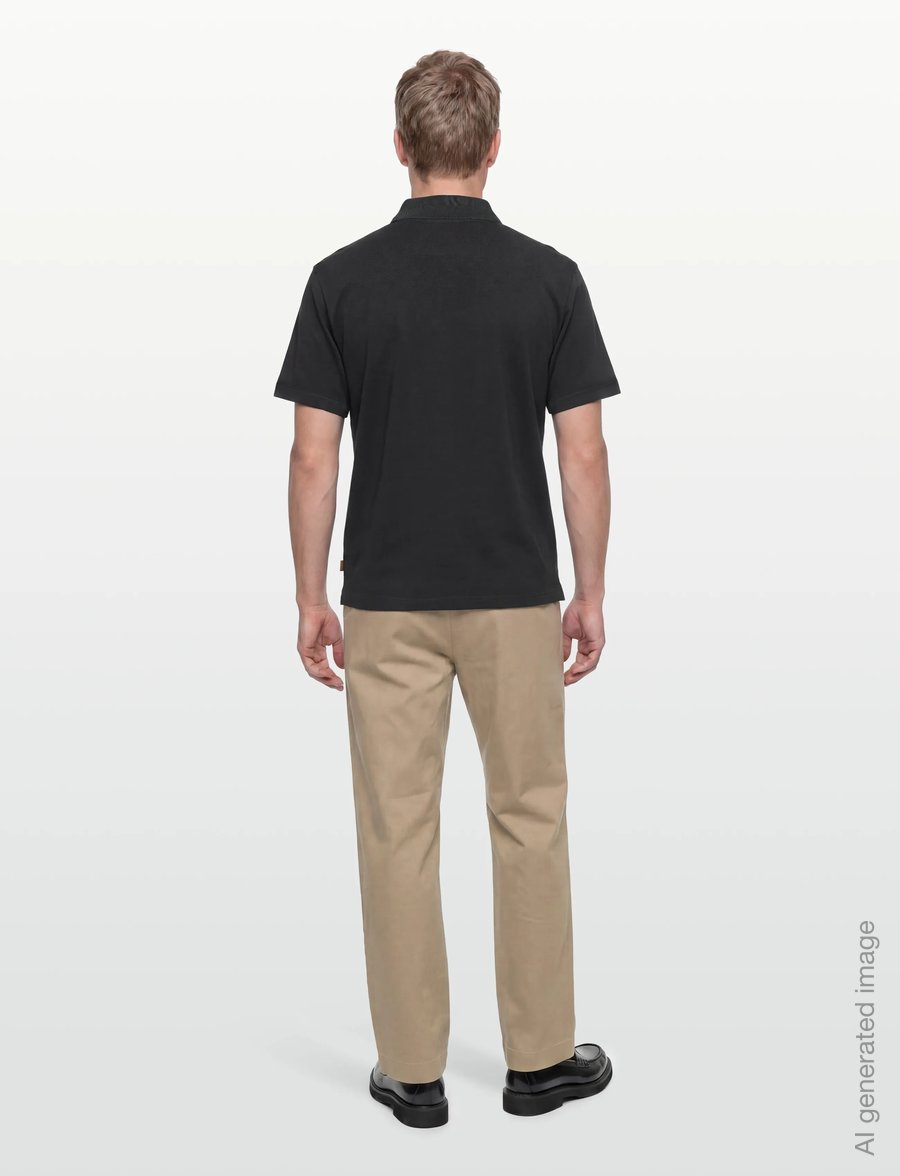Scotch & Soda - 3 Crosses Pique Relaxedfit Garmentdyed Polo - short-sleeved polos - meteorite - 4
