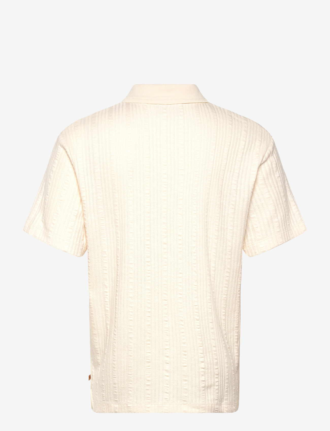 Scotch & Soda - Structured Ribbed Relaxedfit Polo - polostrik - eggnog - 1