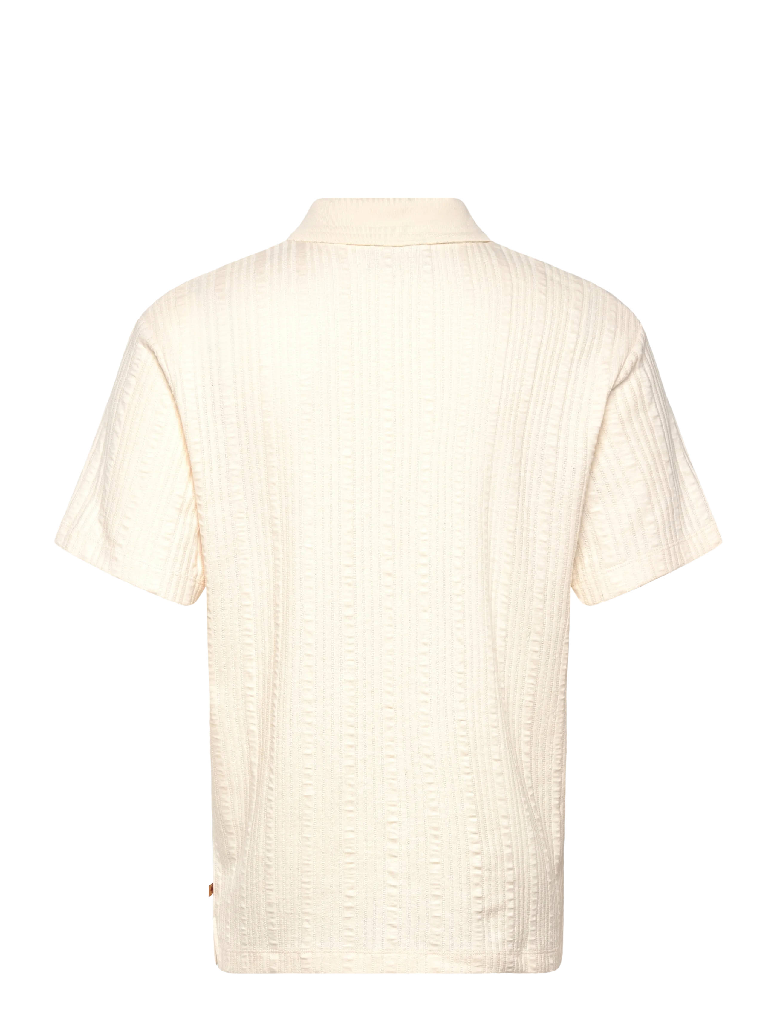 Scotch & Soda - Structured Ribbed Relaxedfit Polo - kootud polosärgid - eggnog - 1