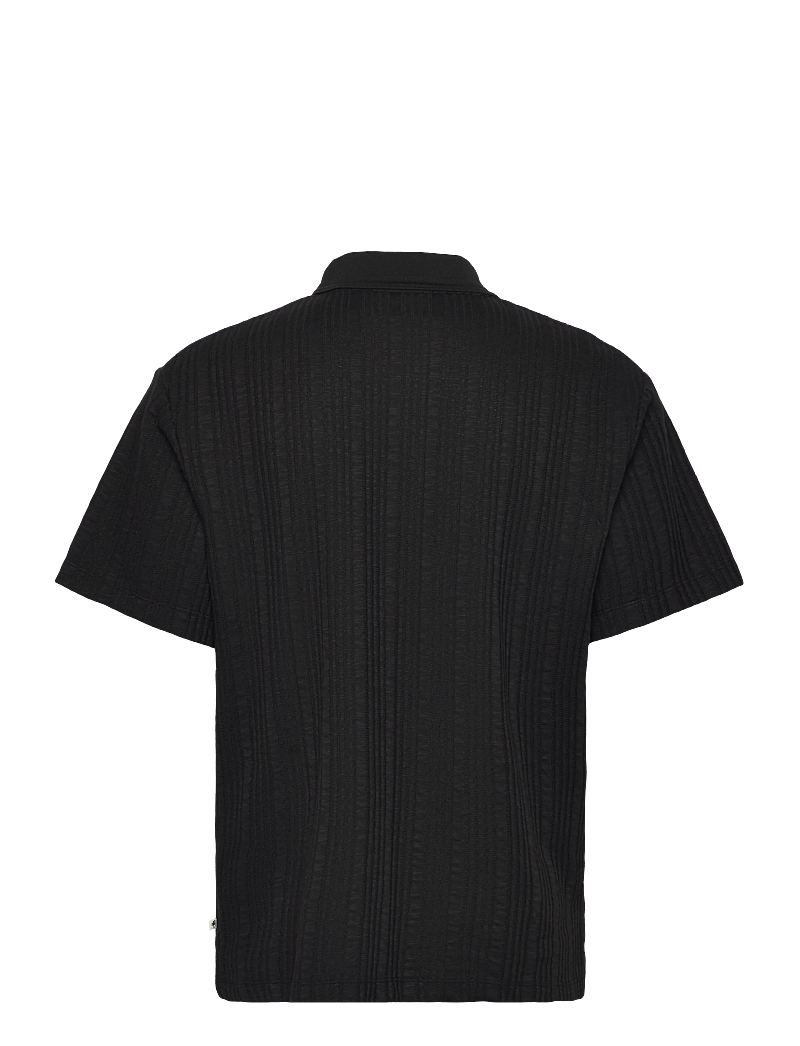 Scotch & Soda - Structured Ribbed Relaxedfit Polo - polostrik - meteorite - 2