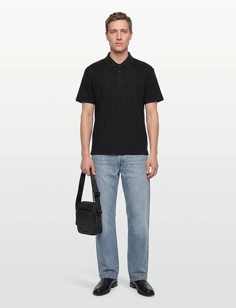 Scotch & Soda - Structured Ribbed Relaxedfit Polo - polostrik - meteorite - 0