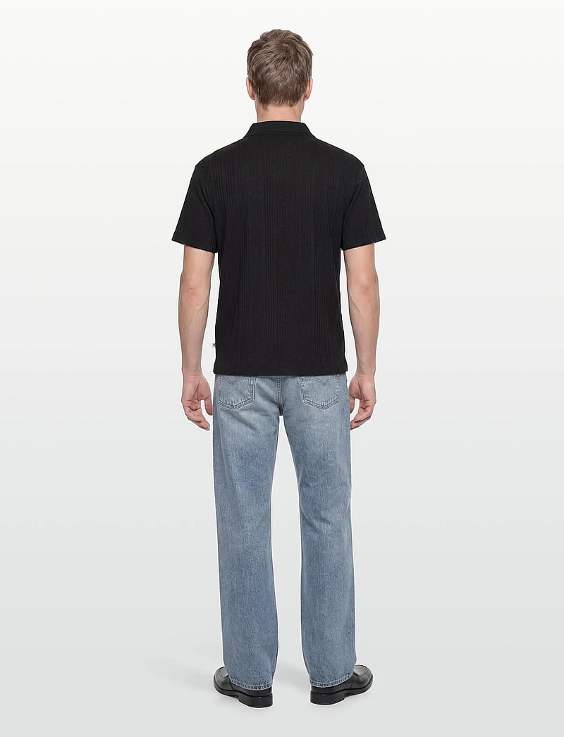 Scotch & Soda - Structured Ribbed Relaxedfit Polo - polostrik - meteorite - 4