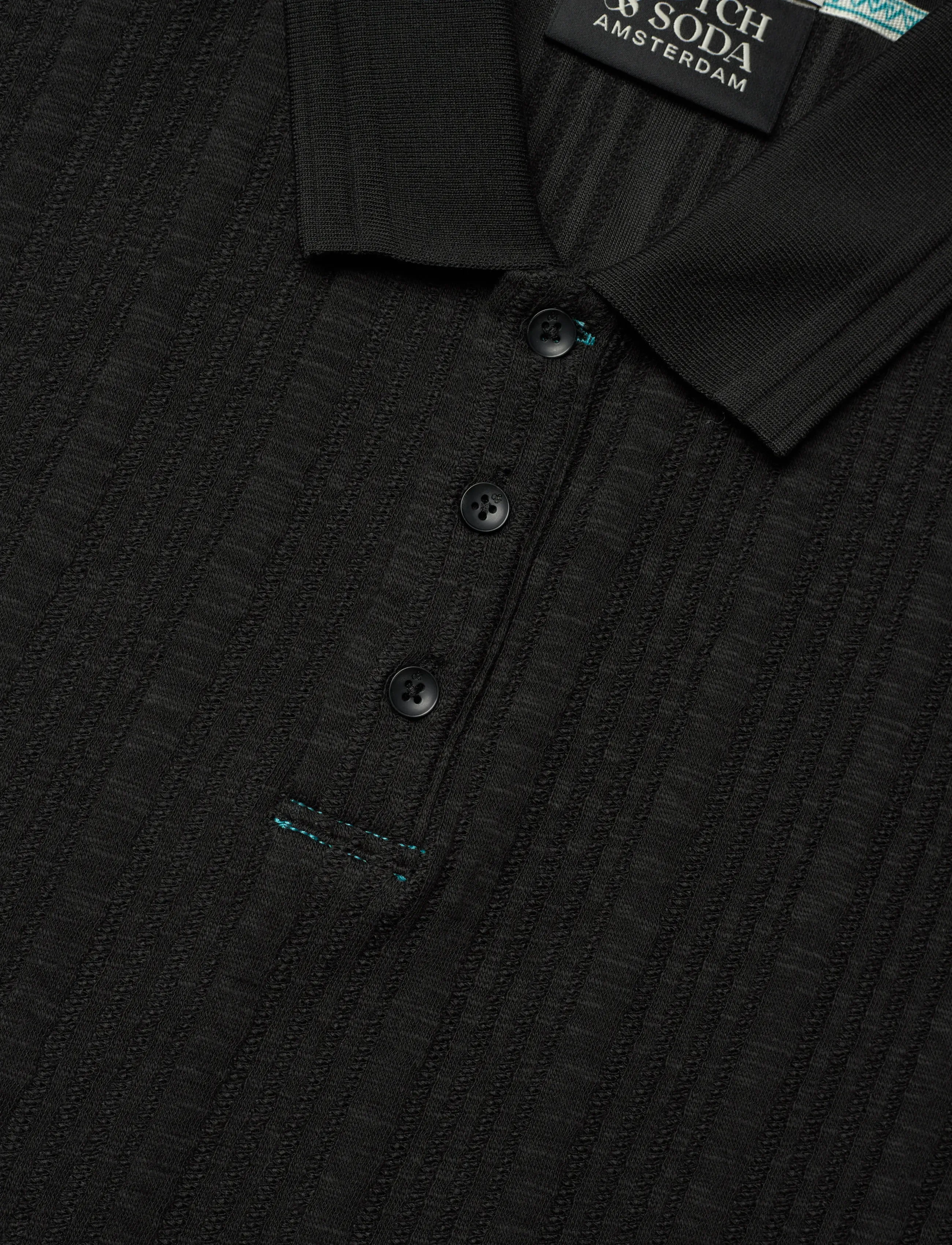 Scotch & Soda - Structured Ribbed Relaxedfit Polo - kootud polosärgid - meteorite - 5