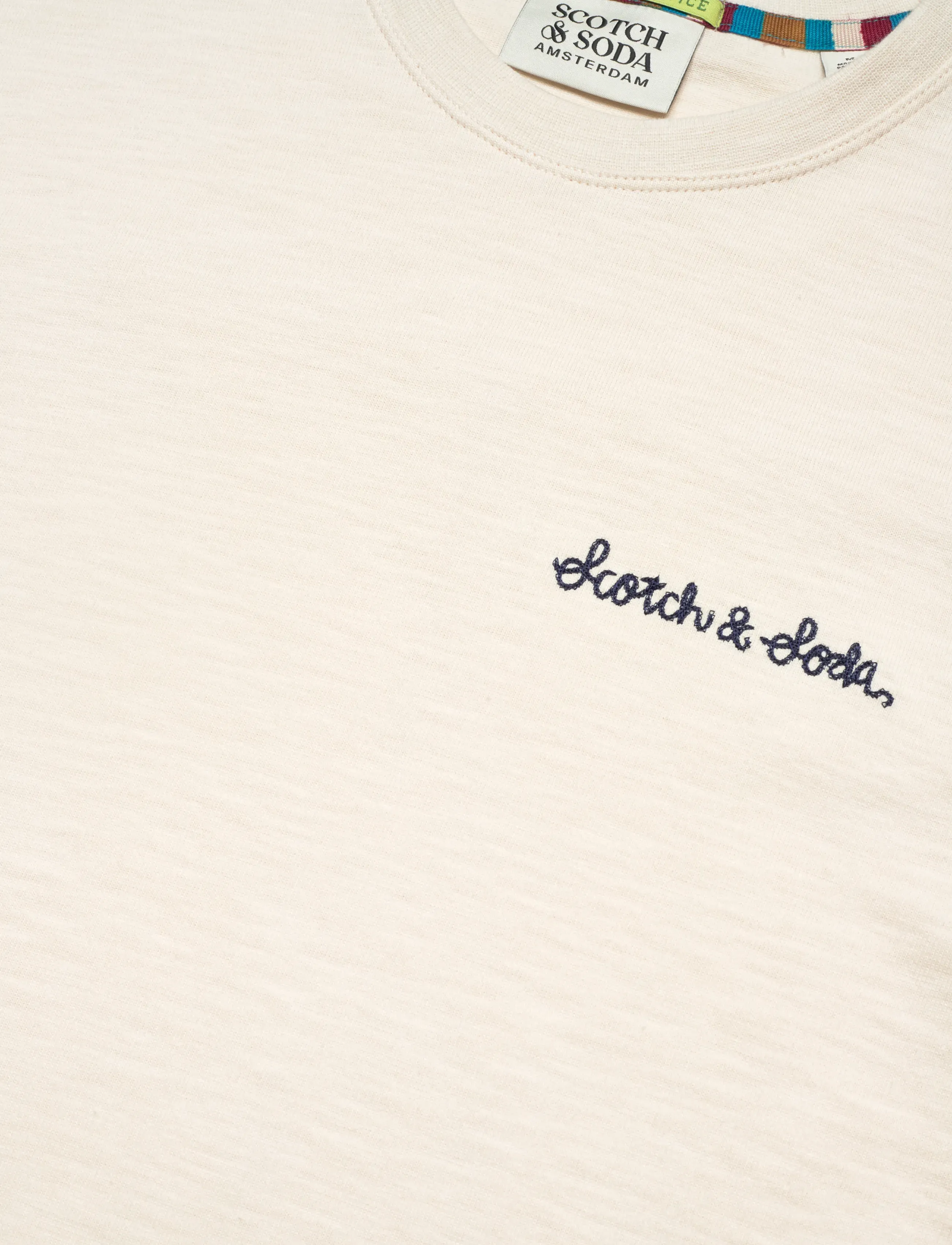 Scotch & Soda - Slubyarn Chest Pocket Artwork Relaxedfit Tshirt - lyhythihaiset - eggnog - 5