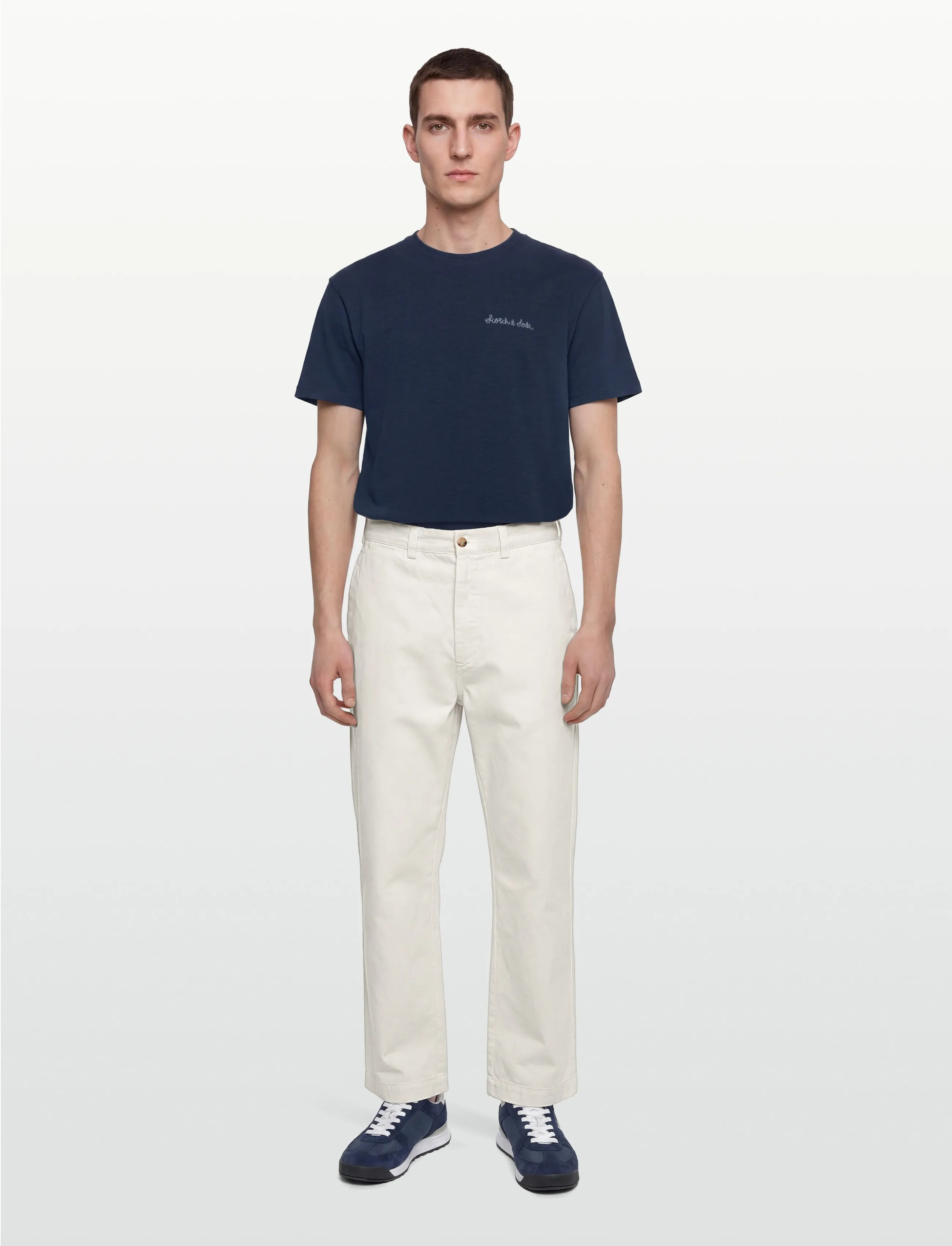 Scotch & Soda Slubyarn Chest Pocket Artwork Relaxedfit Tshirt - Scotch & Soda - PAGEANT BLUE / navy