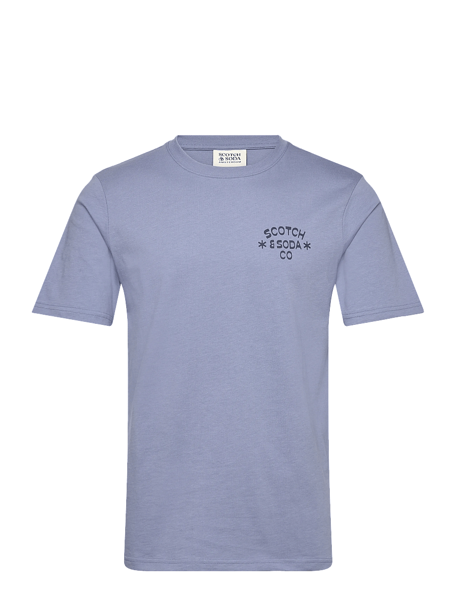 Scotch & Soda - Left Chest Artwork Regularfit Tshirt - kortærmede t-shirts - infinity - 1