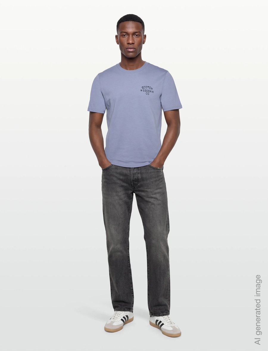 Scotch & Soda - Left Chest Artwork Regularfit Tshirt - kortærmede t-shirts - infinity - 0