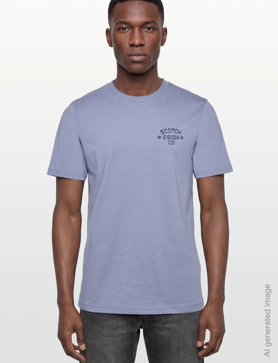 Scotch & Soda - Left Chest Artwork Regularfit Tshirt - kortærmede t-shirts - infinity - 3