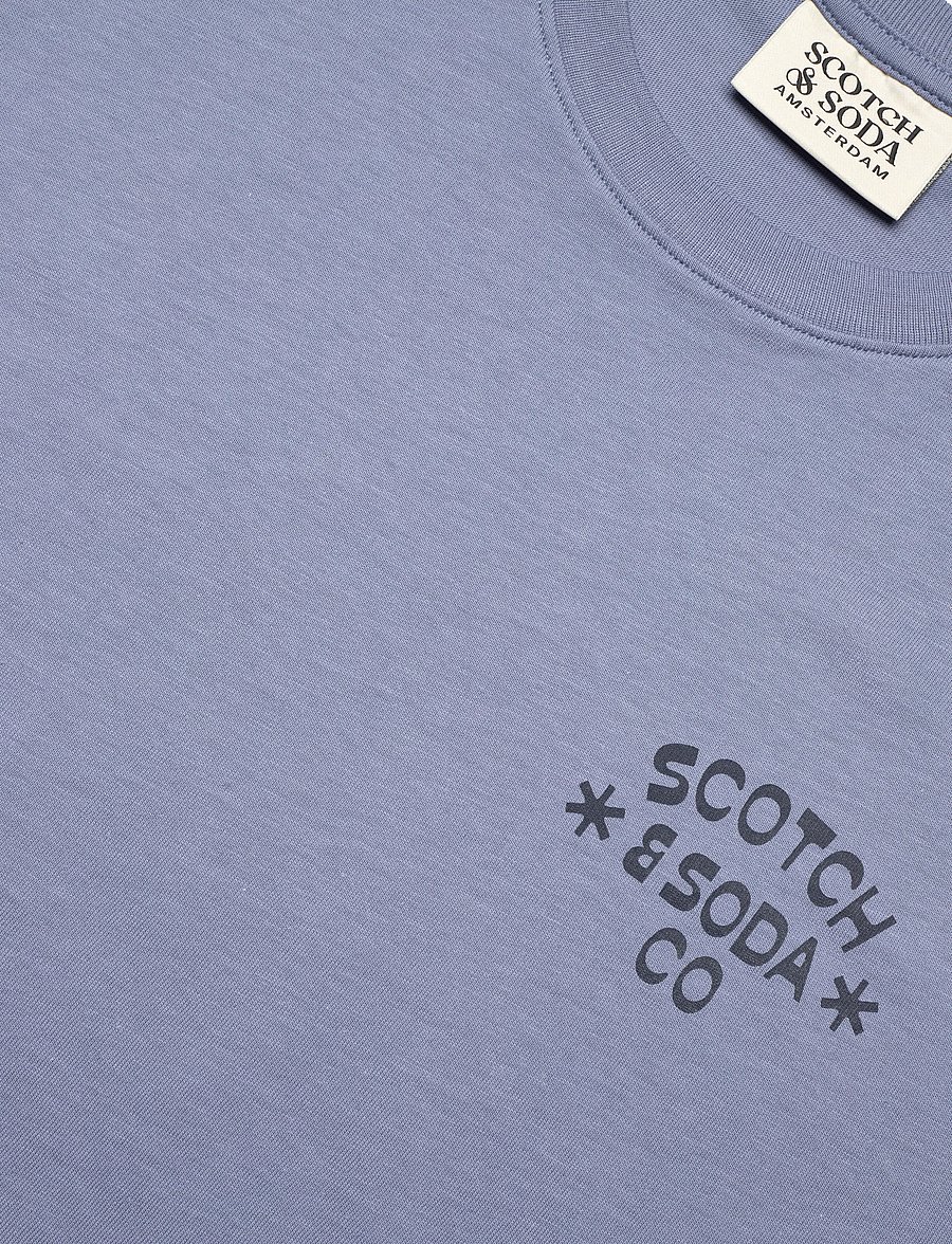 Scotch & Soda - Left Chest Artwork Regularfit Tshirt - kortærmede t-shirts - infinity - 5
