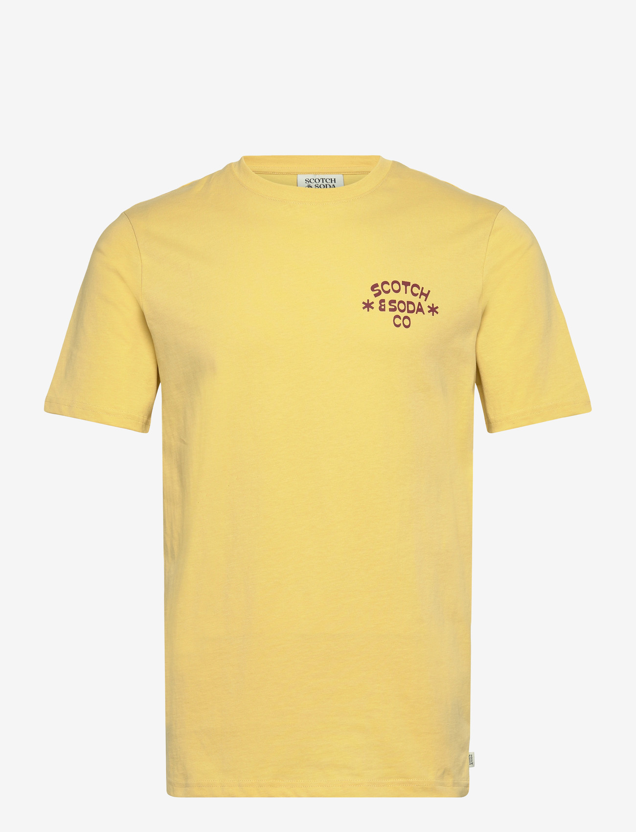 Scotch & Soda - Left Chest Artwork Regularfit Tshirt - kortærmede t-shirts - raffia - 1