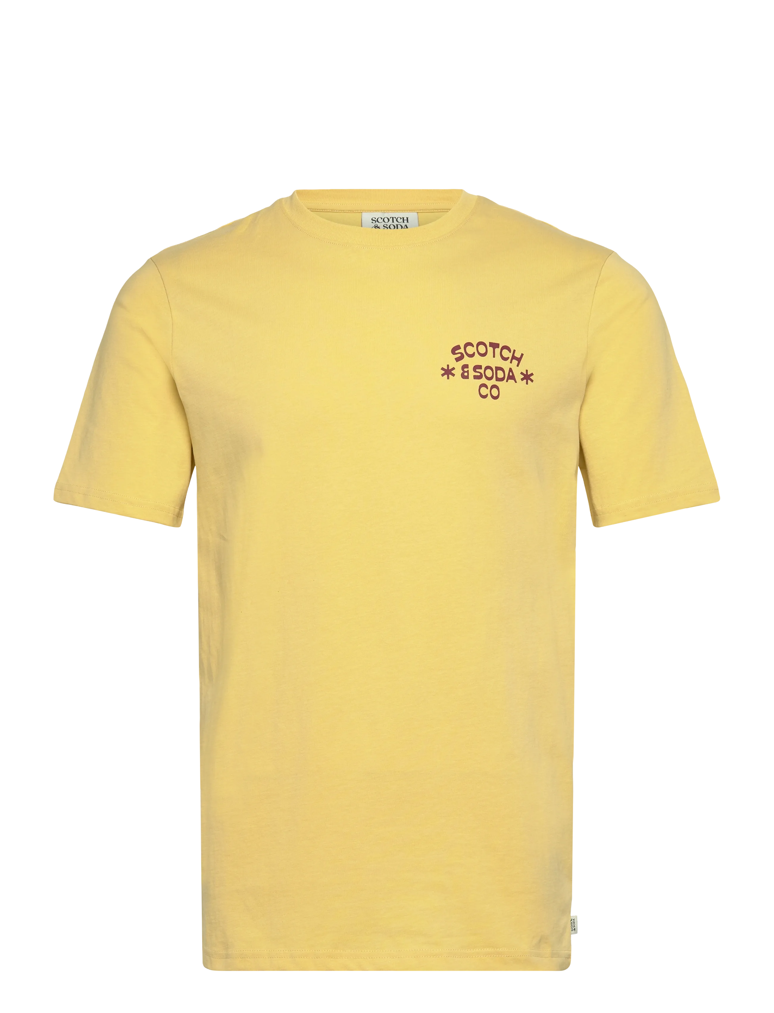 Scotch & Soda Left Chest Artwork Regularfit Tshirt - Scotch & Soda - RAFFIA / yellow