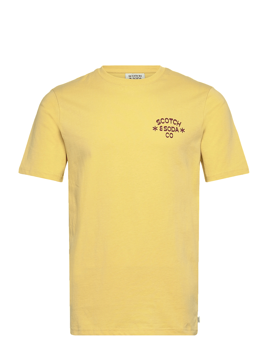 Scotch & Soda - Left Chest Artwork Regularfit Tshirt - short-sleeved t-shirts - raffia - 1