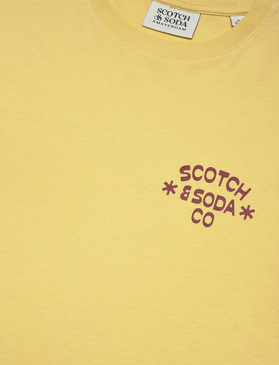 Scotch & Soda - Left Chest Artwork Regularfit Tshirt - short-sleeved t-shirts - raffia - 5