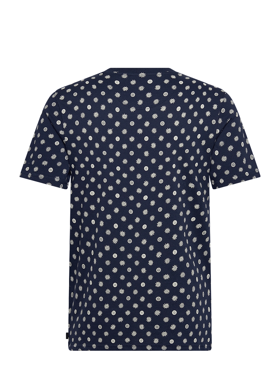 Scotch & Soda - Microprinted Regularfit Tshirt - lühikeste varrukatega t-särgid - foulard dress blues - 2