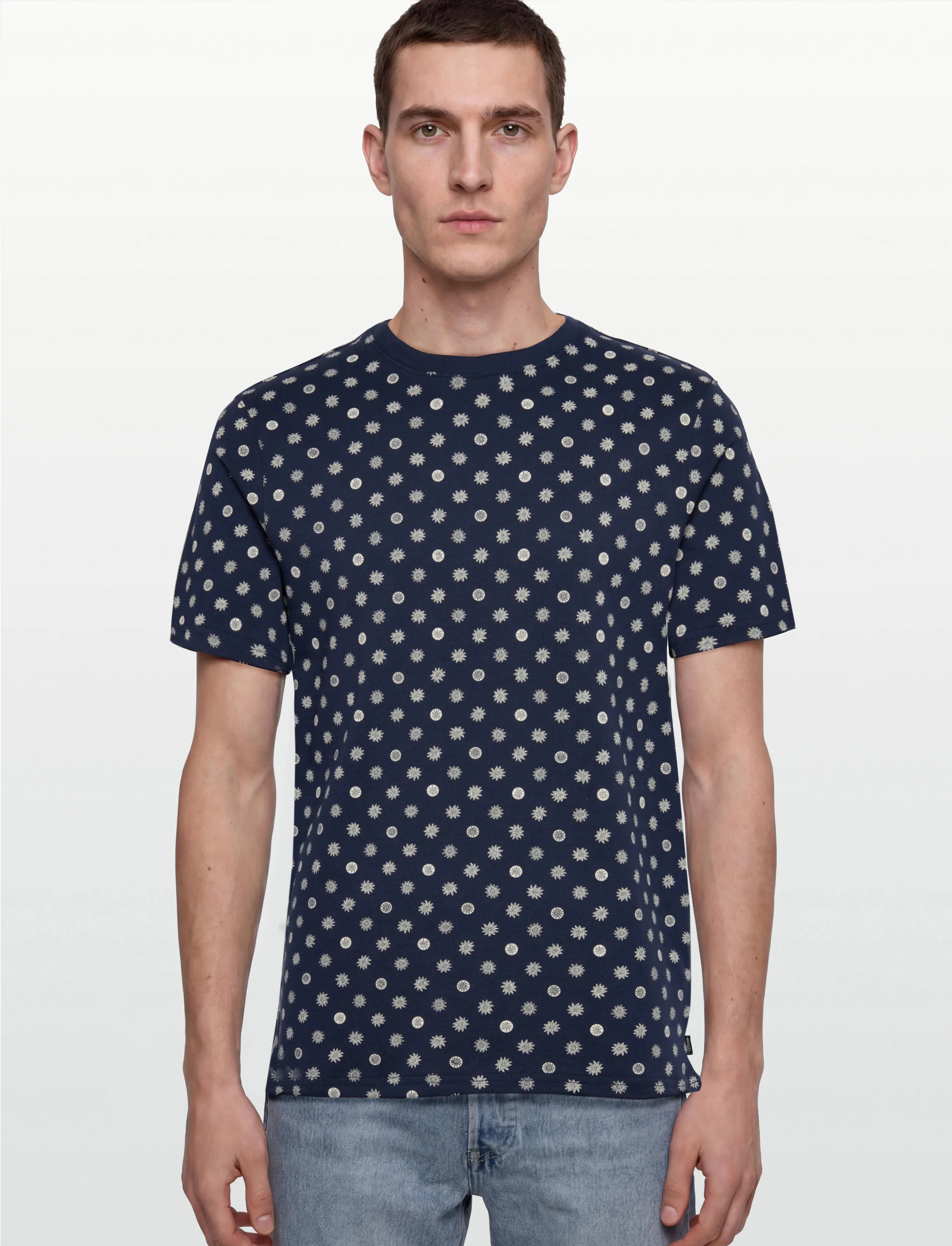 SCOTCH & SODA Microprinted Regularfit Tshirt t-shirts - bas herr – bild 2