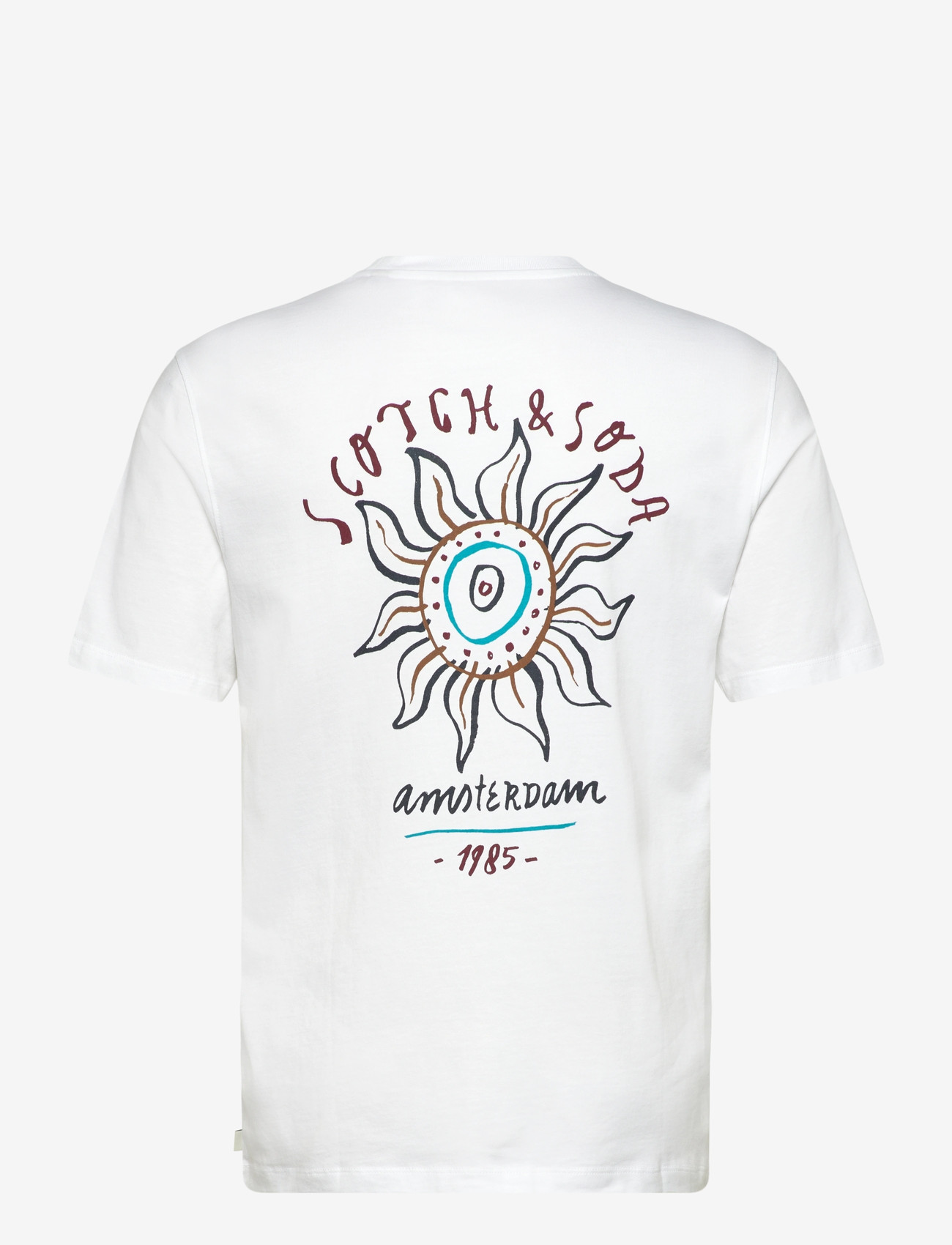 Scotch & Soda - Front And Back Artwork Regularfit Tshirt - lühikeste varrukatega t-särgid - bright white - 2