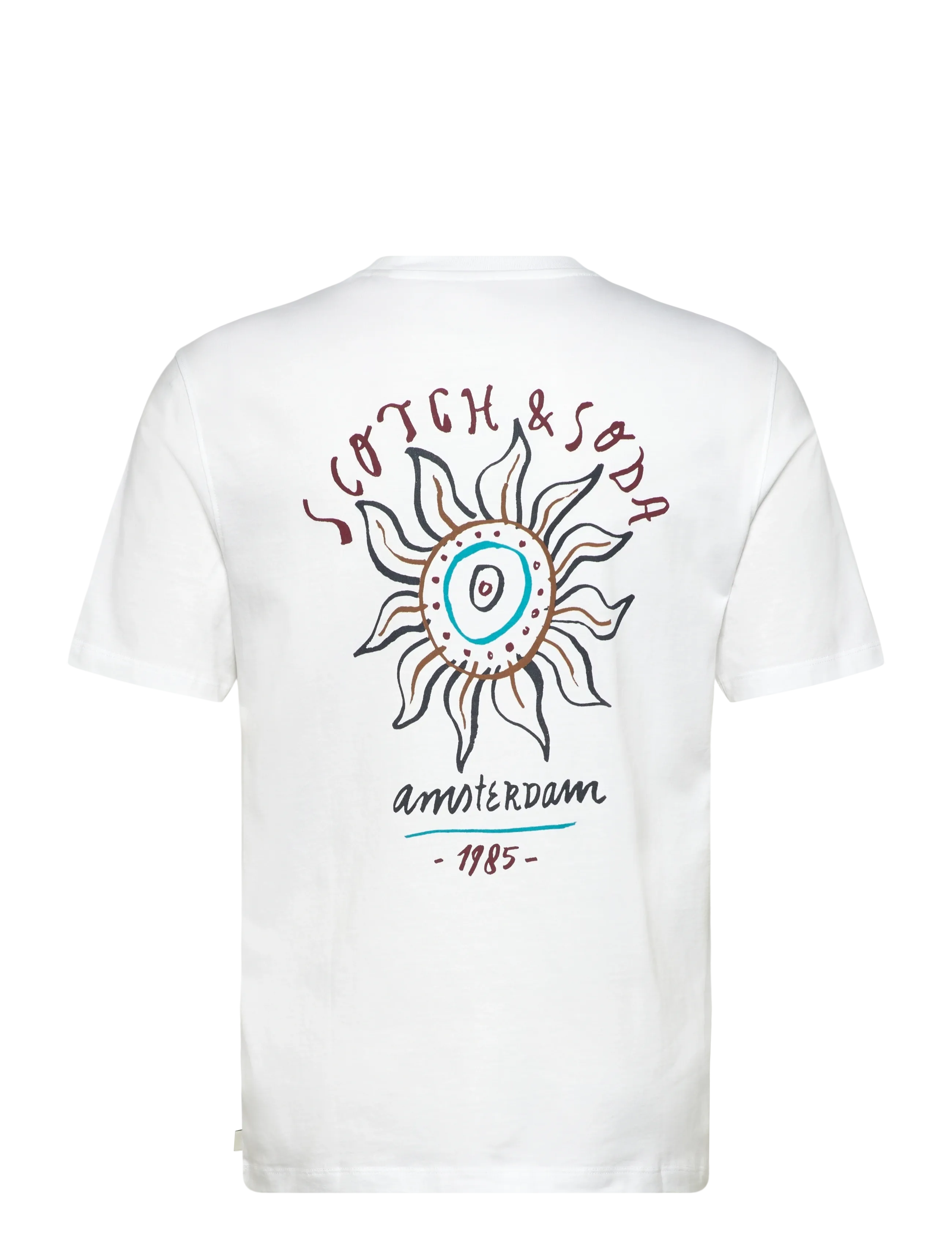 Scotch & Soda - Front And Back Artwork Regularfit Tshirt - lyhythihaiset - bright white - 2