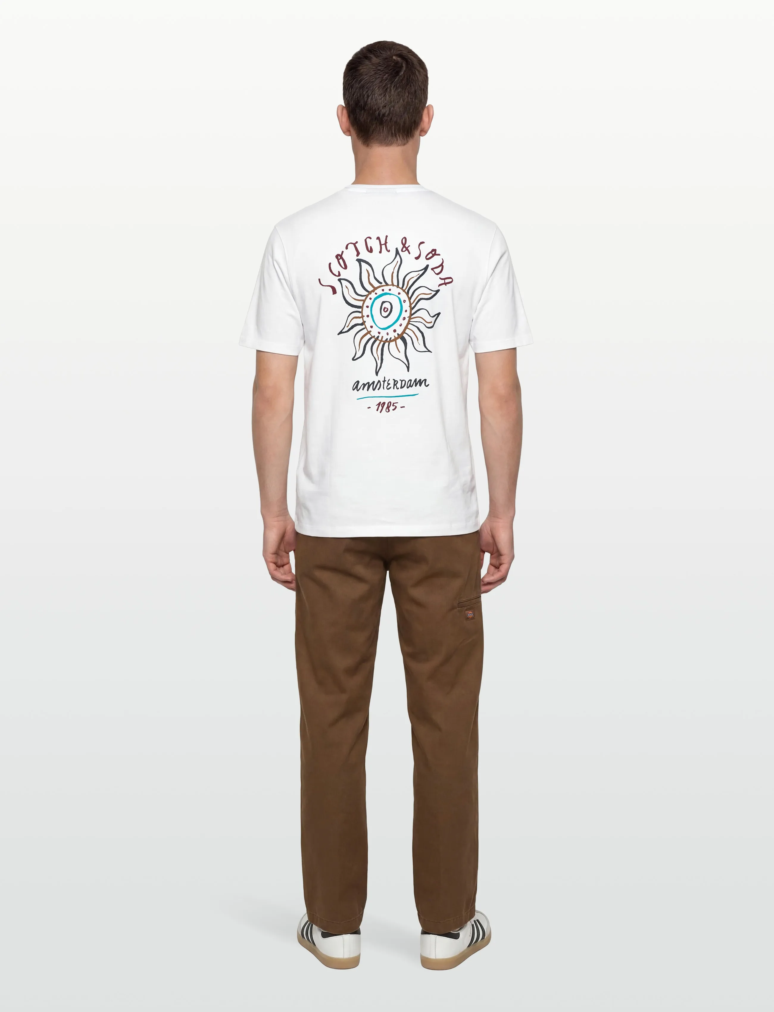 Scotch & Soda - Front And Back Artwork Regularfit Tshirt - lyhythihaiset - bright white - 4