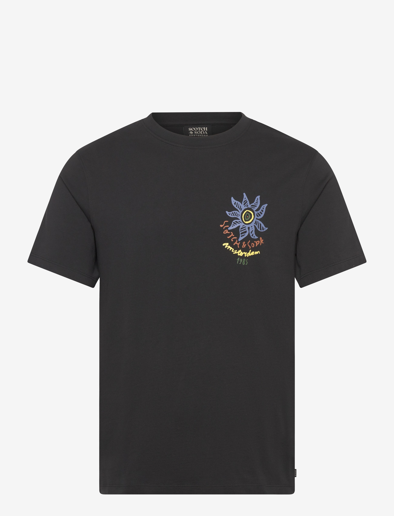 Scotch & Soda - Front And Back Artwork Regularfit Tshirt - short-sleeved t-shirts - meteorite - 1