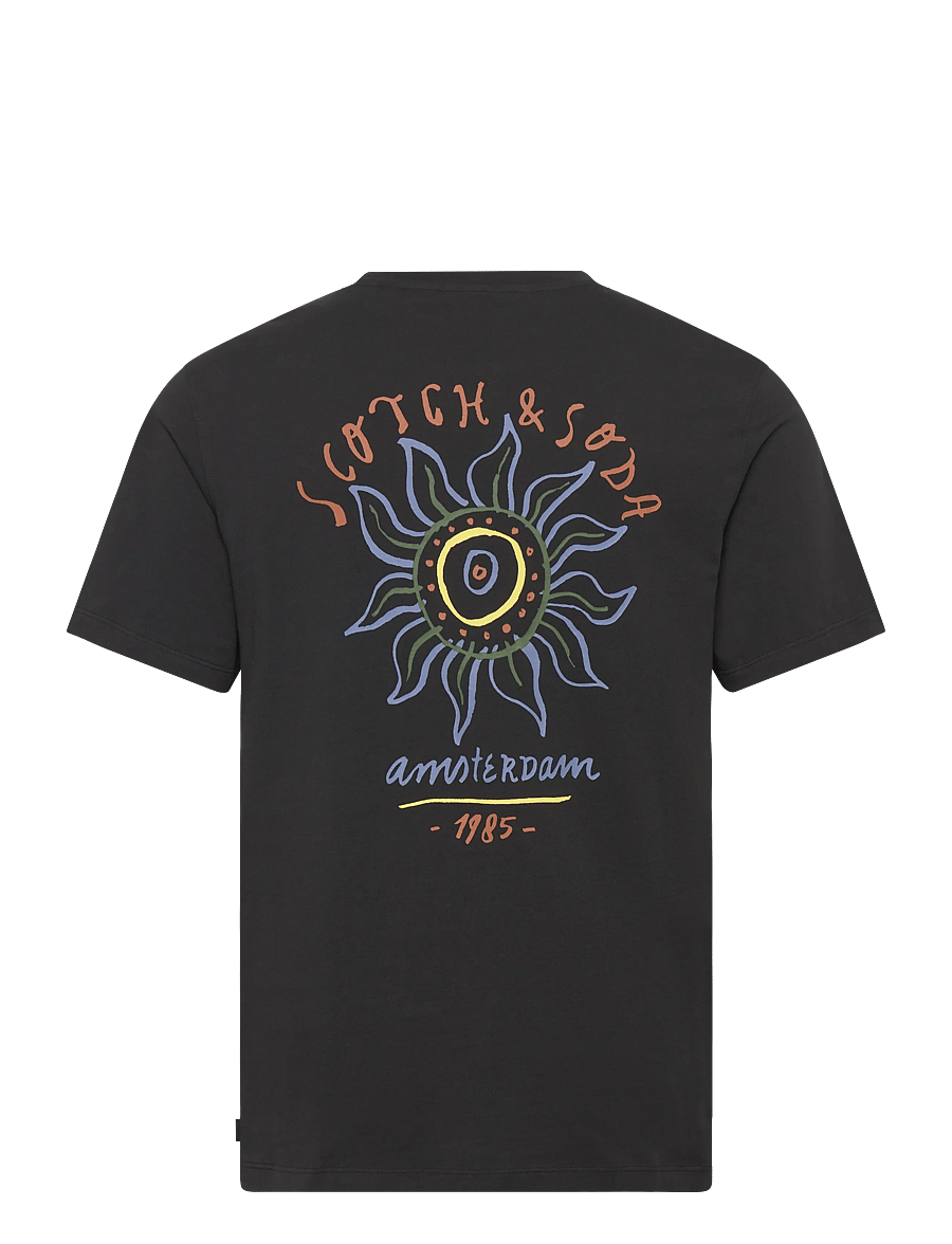 Scotch & Soda - Front And Back Artwork Regularfit Tshirt - kurzärmelige t-shirts - meteorite - 2