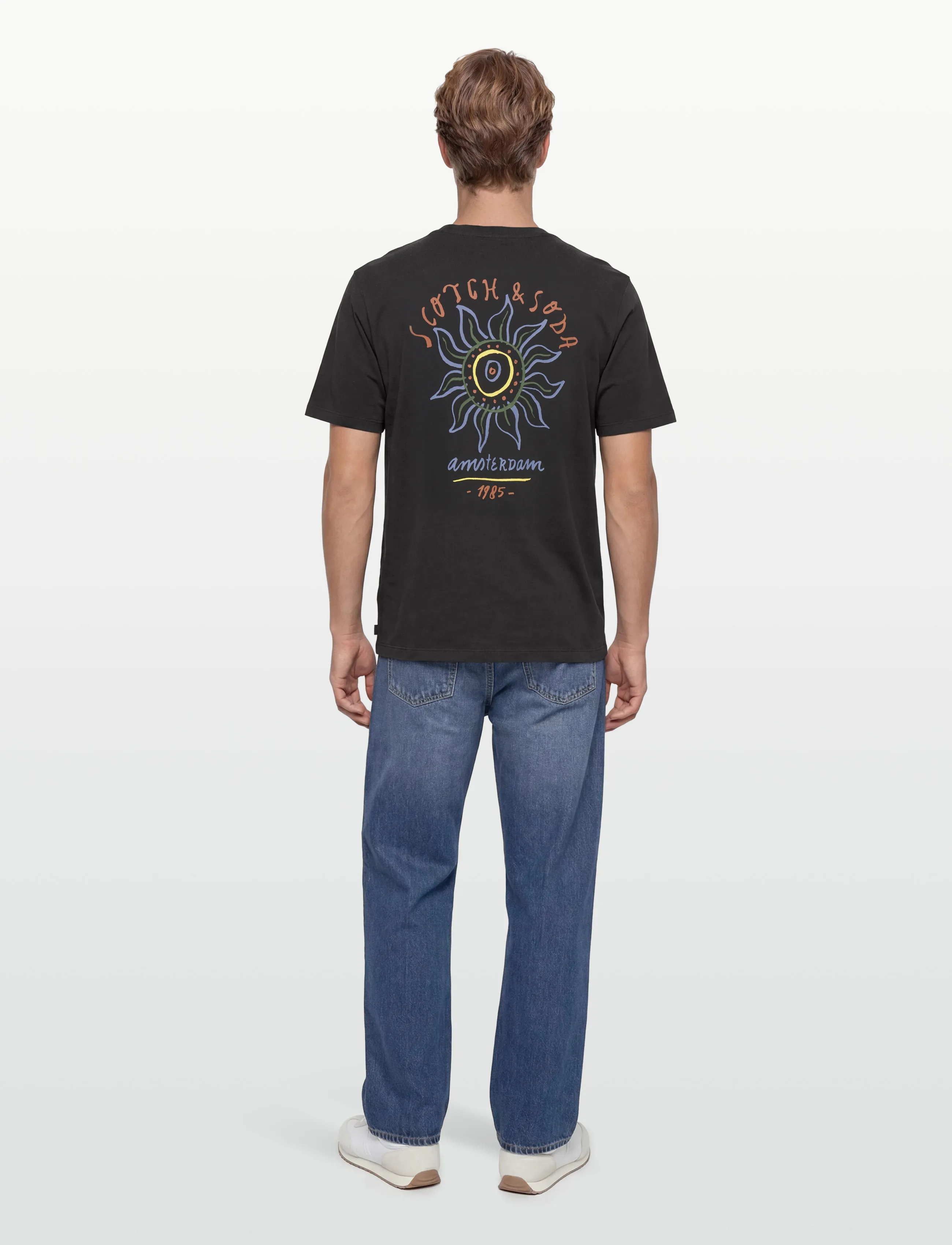 Scotch & Soda - Front And Back Artwork Regularfit Tshirt - kortärmade t-shirts - meteorite - 4
